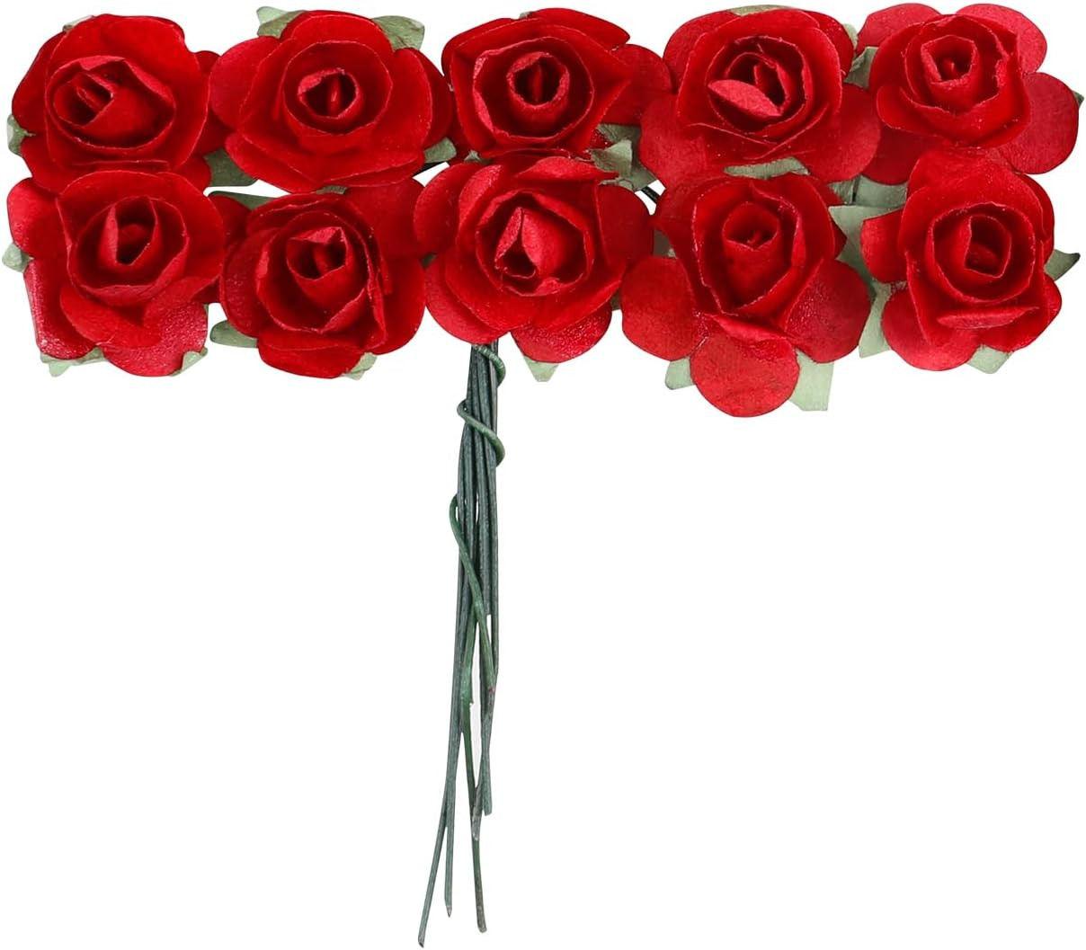120Pcs Mini Paper Flowers,Mulberry Paper 1/2″ Artificial Rose Flower