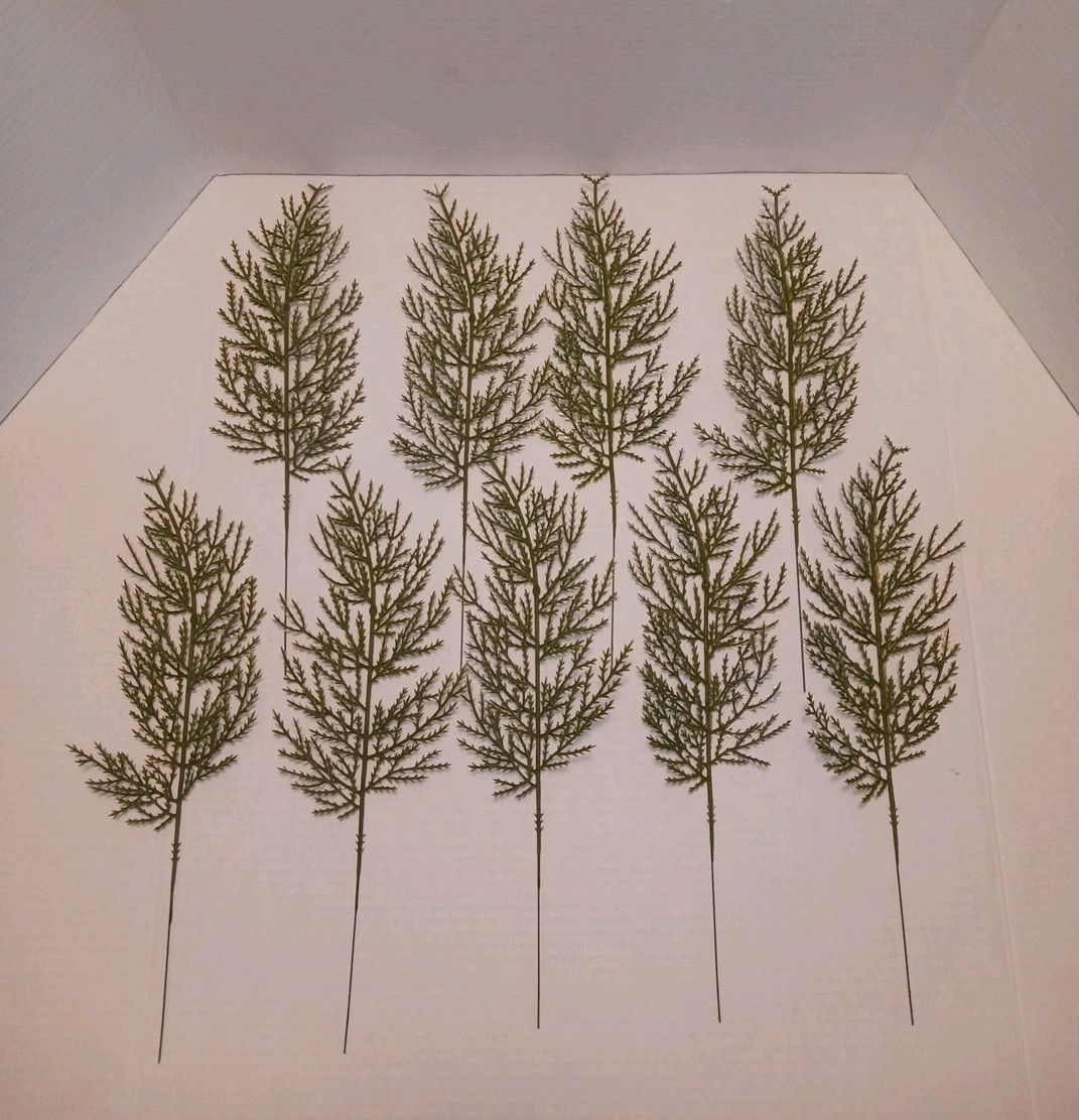 Artificial Cedar Faux Spray Branches Twig Picks Plastic Greenery x 20 Stems