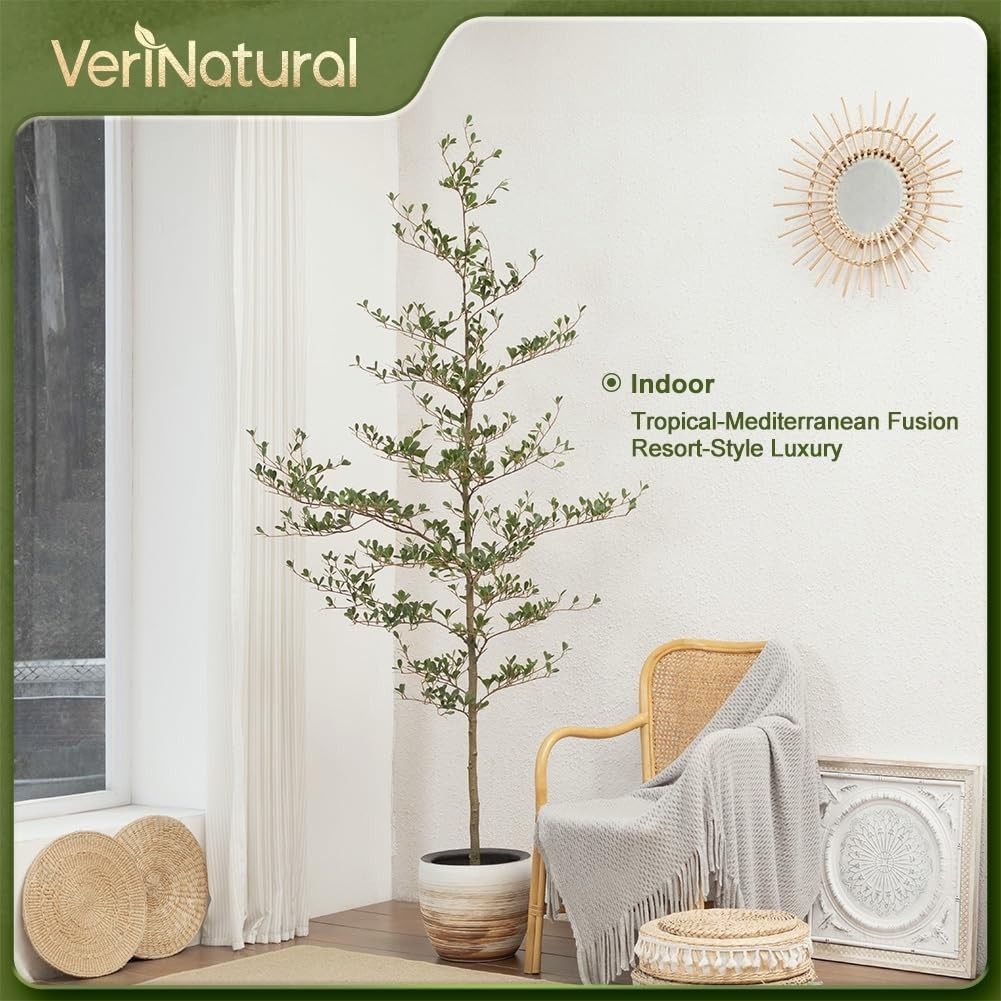 Verinatural 6ft Shady Lady Faux Tree, Artificial Black Olive Tree XYHGL210cm-1