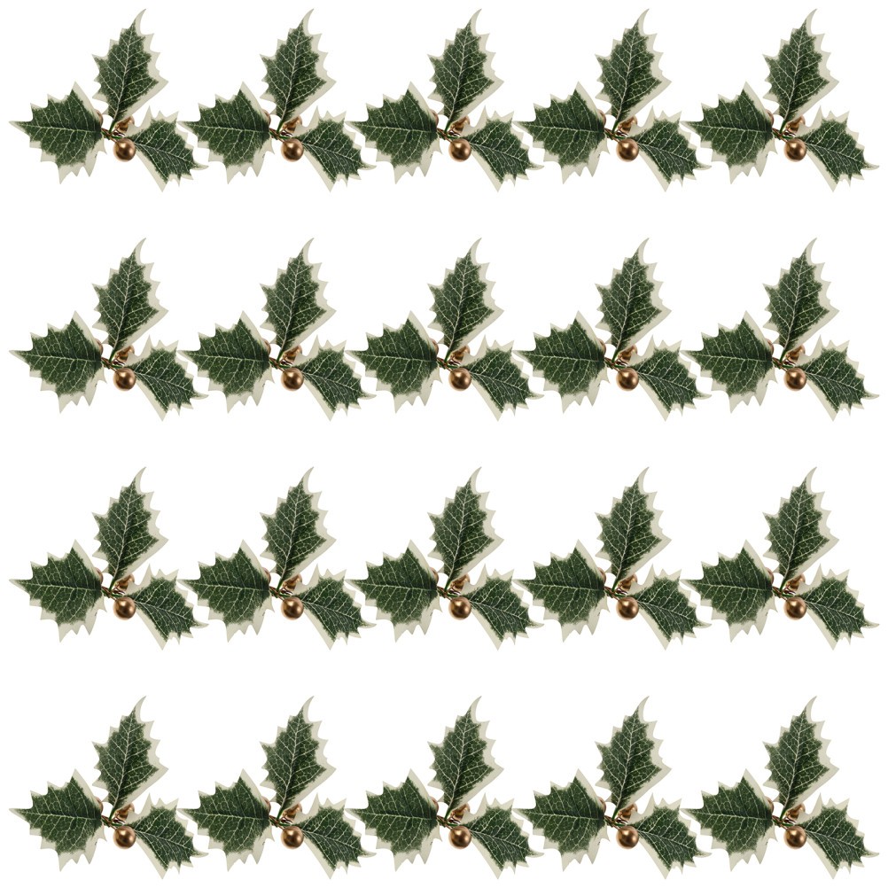 20Pcs Reusable Decorative Plant Gold Leaf Artificial Fruit for Party Decor