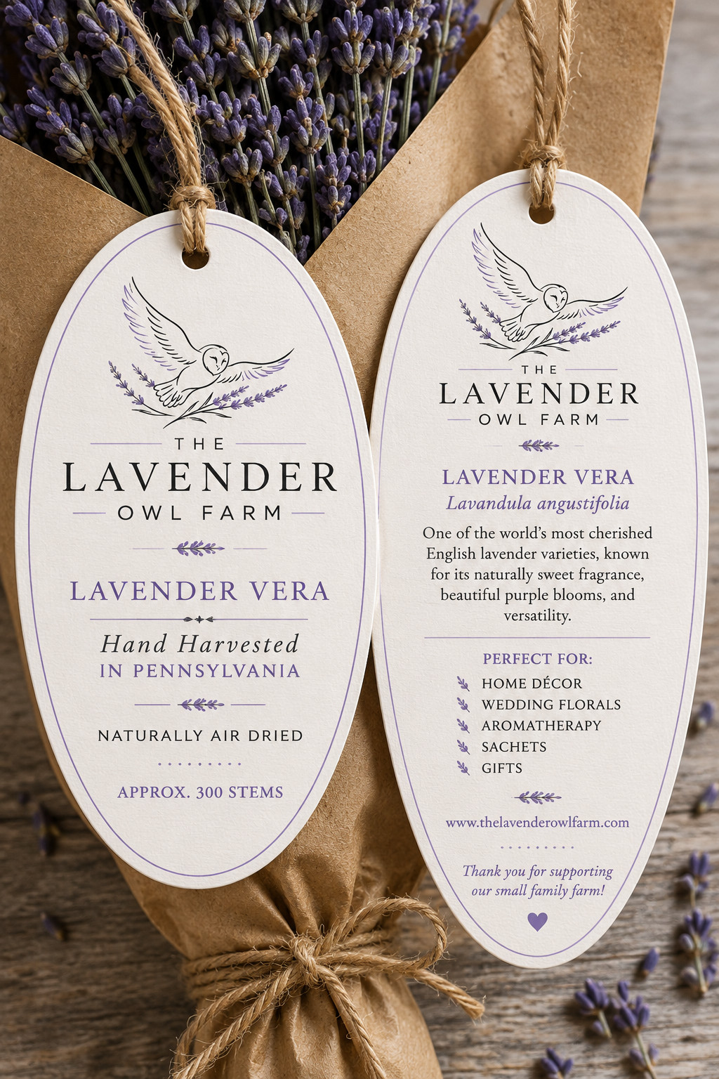 Dried Lavender Flowers Bundle Fragrant USA Farm Grown Wedding Decor Gift Bunch
