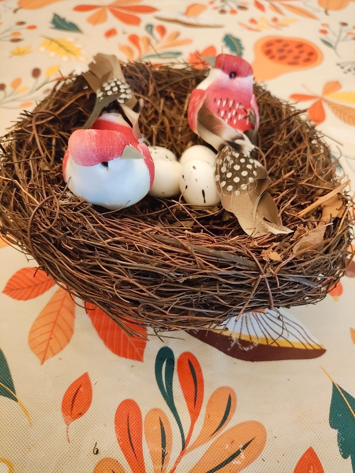 6″ Artificial Faux Bird’s Nests with Eggs & Birds.