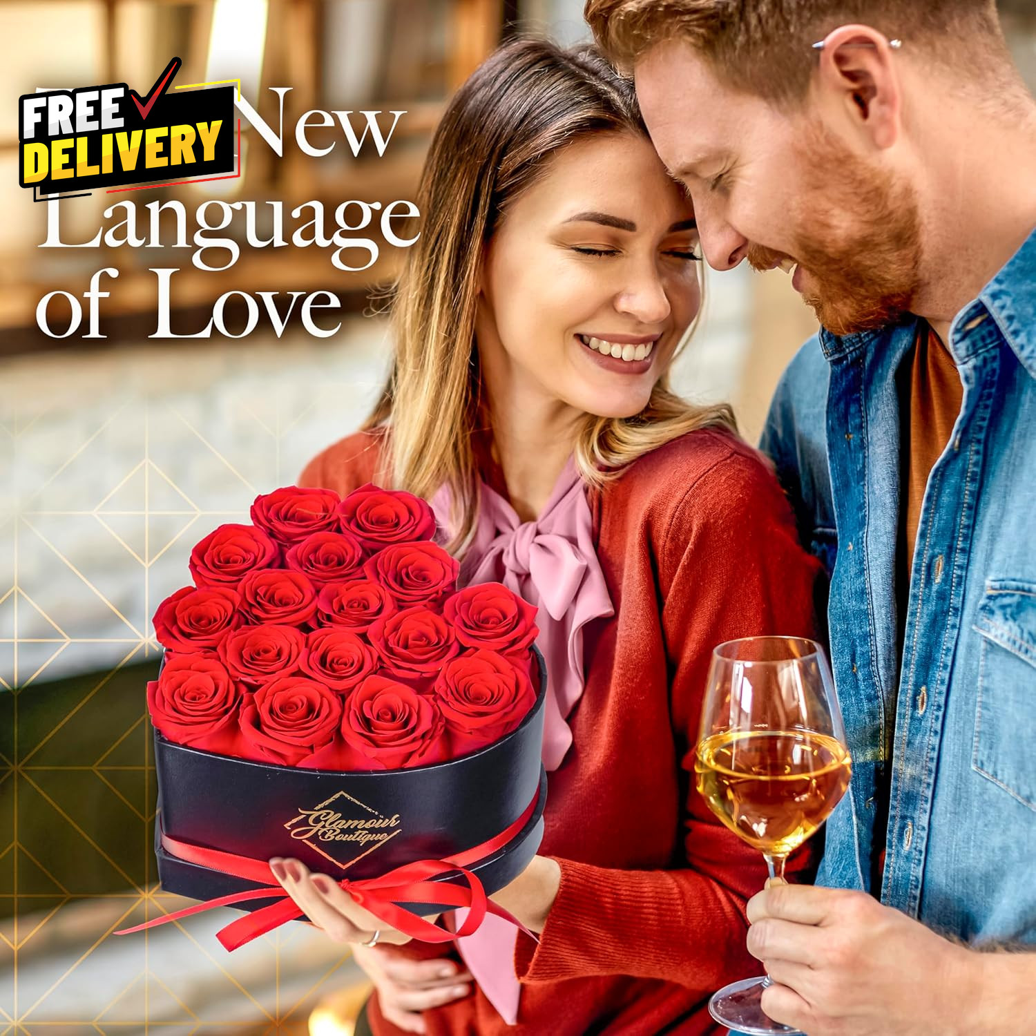 16 Forever Roses Heart Box Preserved Flowers Gift Red Valentine Anniversary