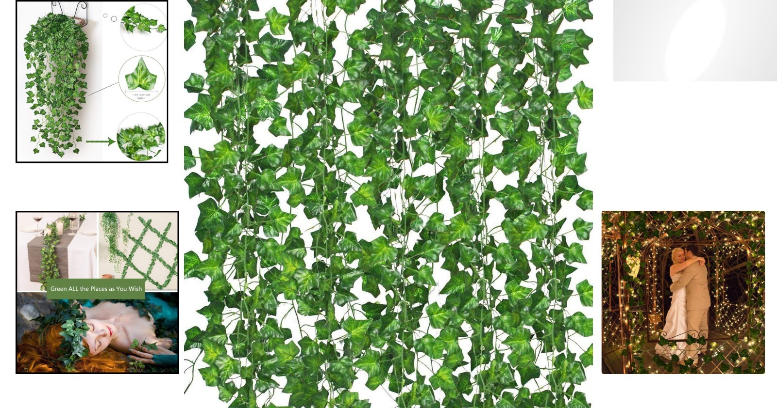 Faux Green Ivy Garland, 84 Ft of Lifelike Hanging Vines for Indoor/Outdoor Use