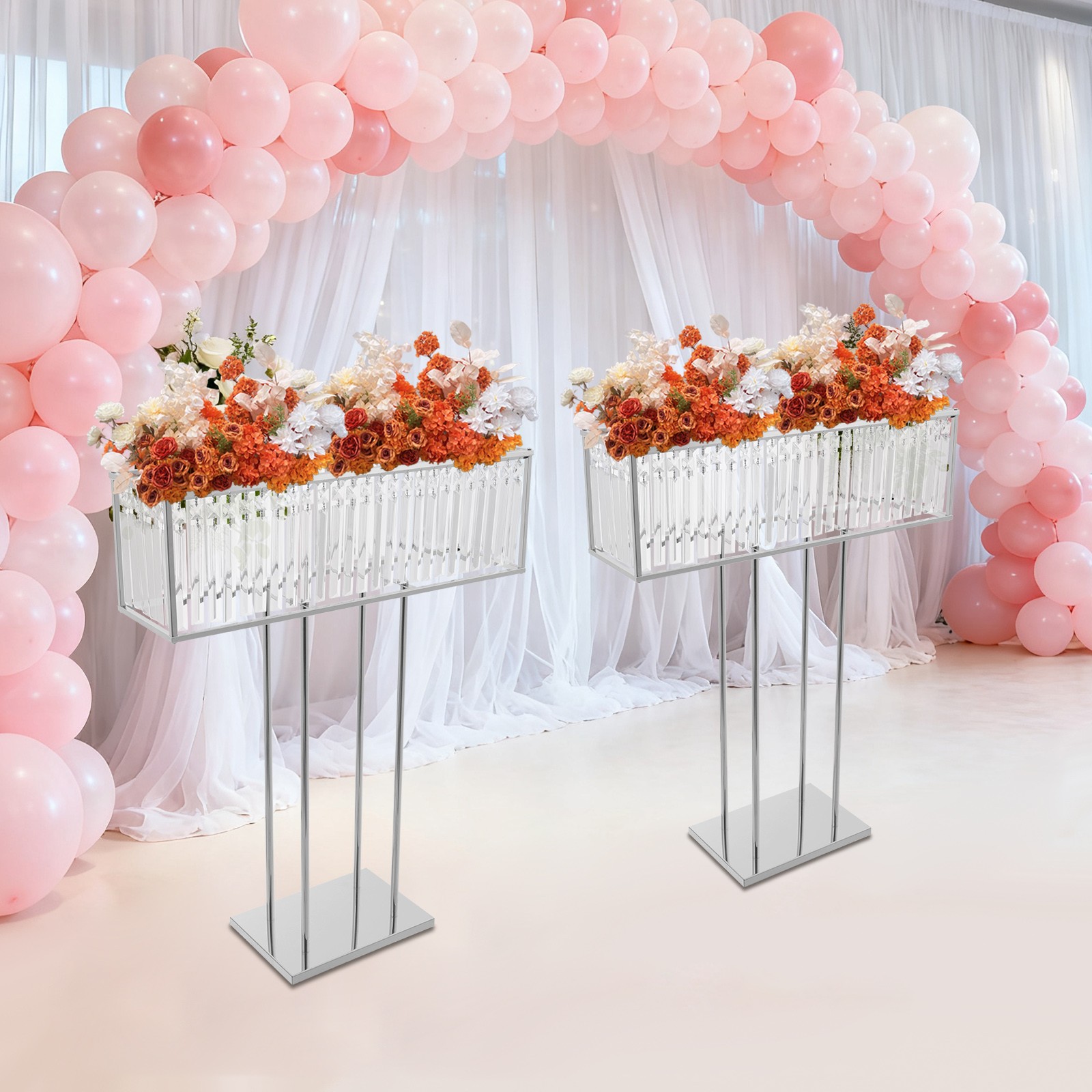 2pcs Flower Stand for Wedding Birthday Party Events 70*90cm Wedding Flower Stand