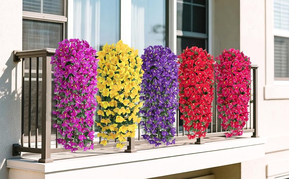 Artificial Bougainvillea Flowers for Outdoors, 2 Pcs, Fuchsia | Faux silk
