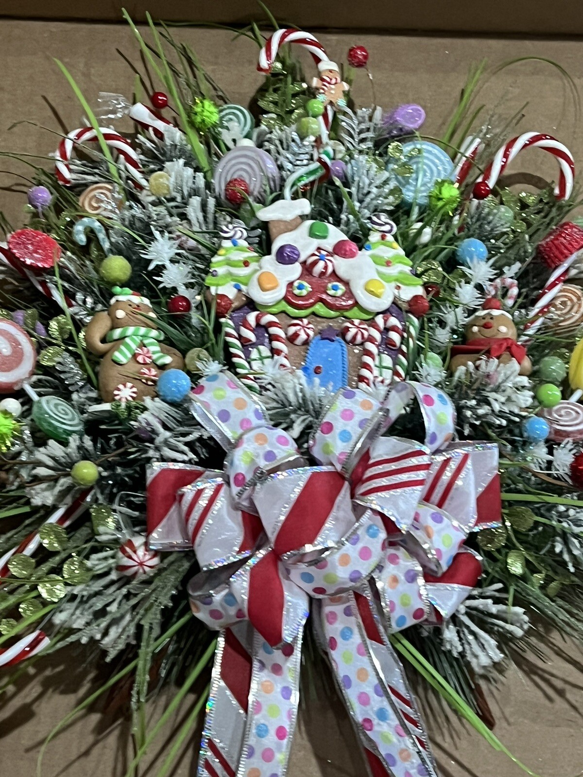 Gingerbread Holiday Christmas Wreath