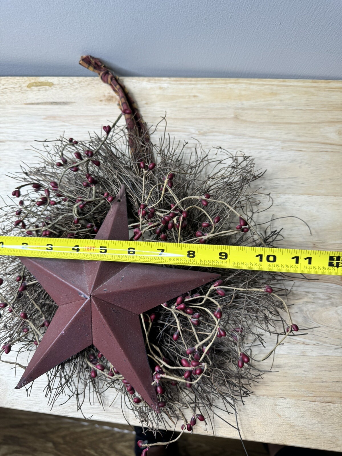 Primitive Rustic Wreath Maroon