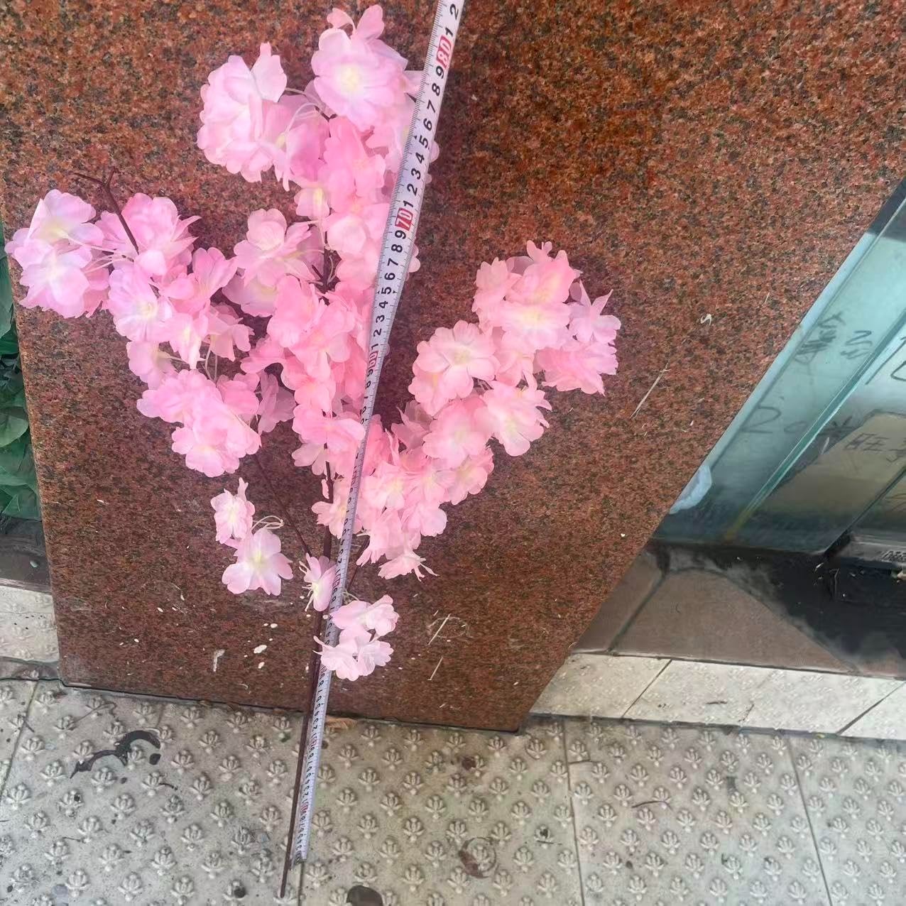 50PCS Silk Cherry Blossom Branches – Realistic Fake Flowers for Weddings, Home D