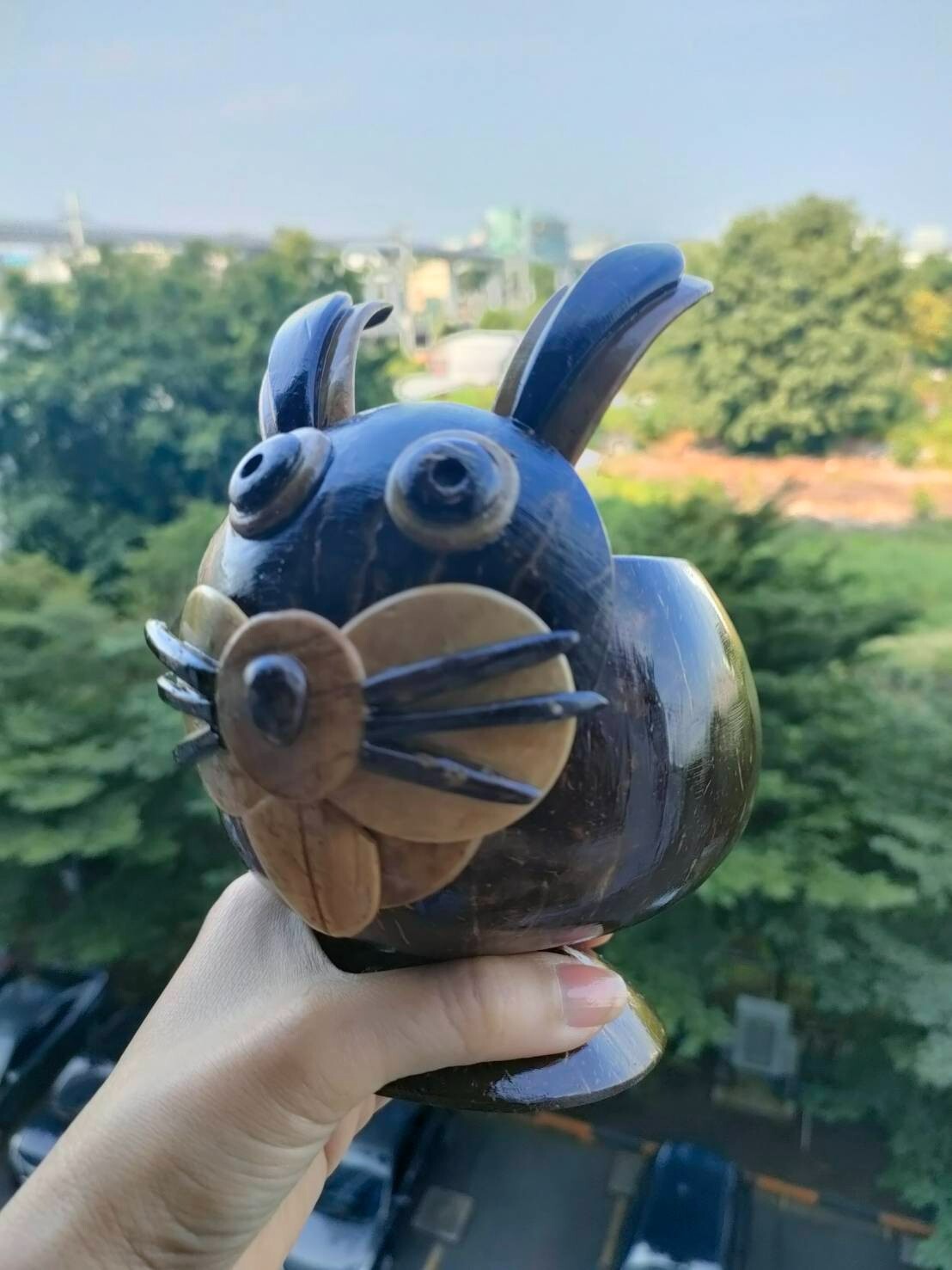 Coconut Shells Rabbits Planting Trees Artificial Things Home Decoration Nature