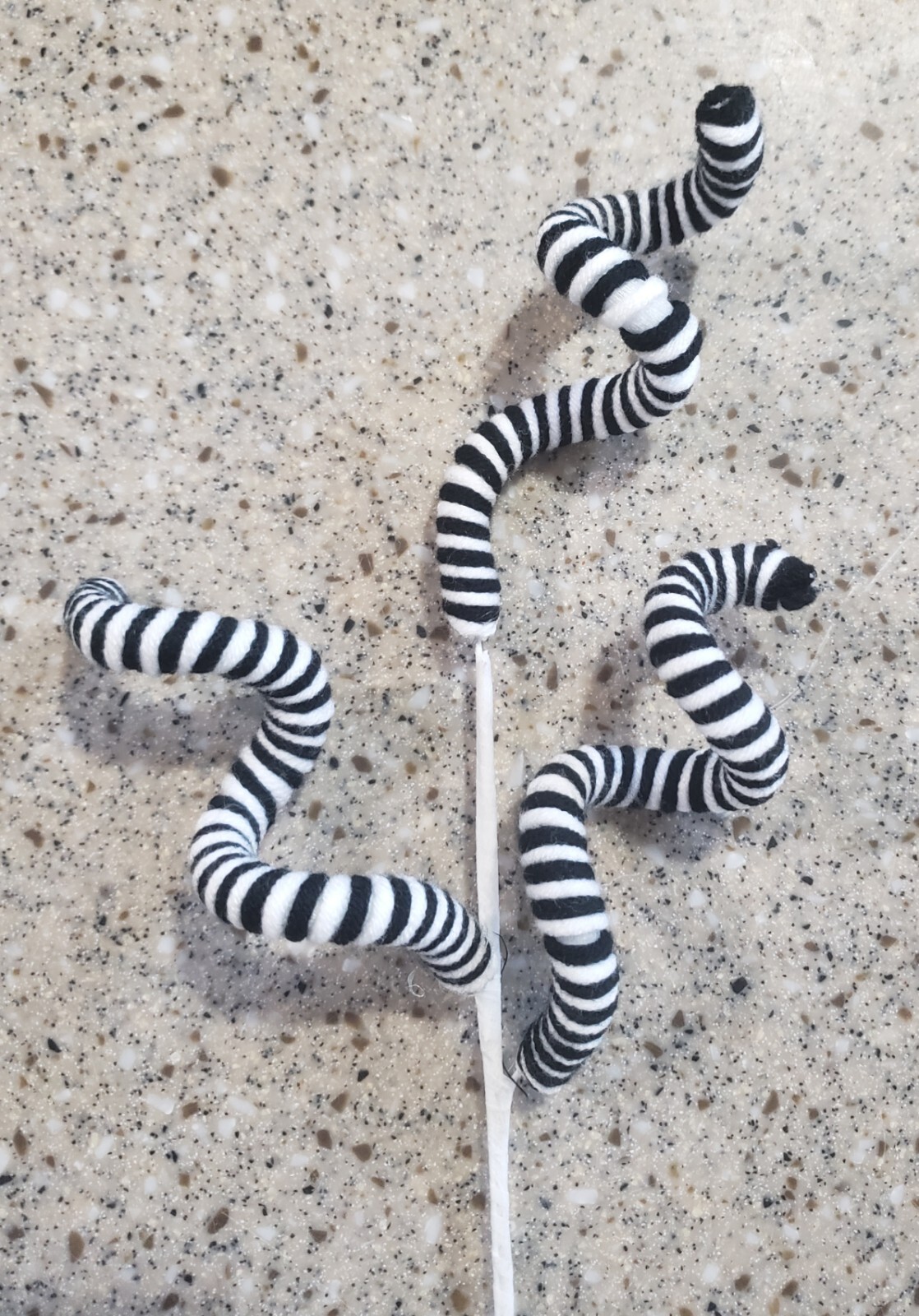 Elegant Flexible Black & White Floral Picks