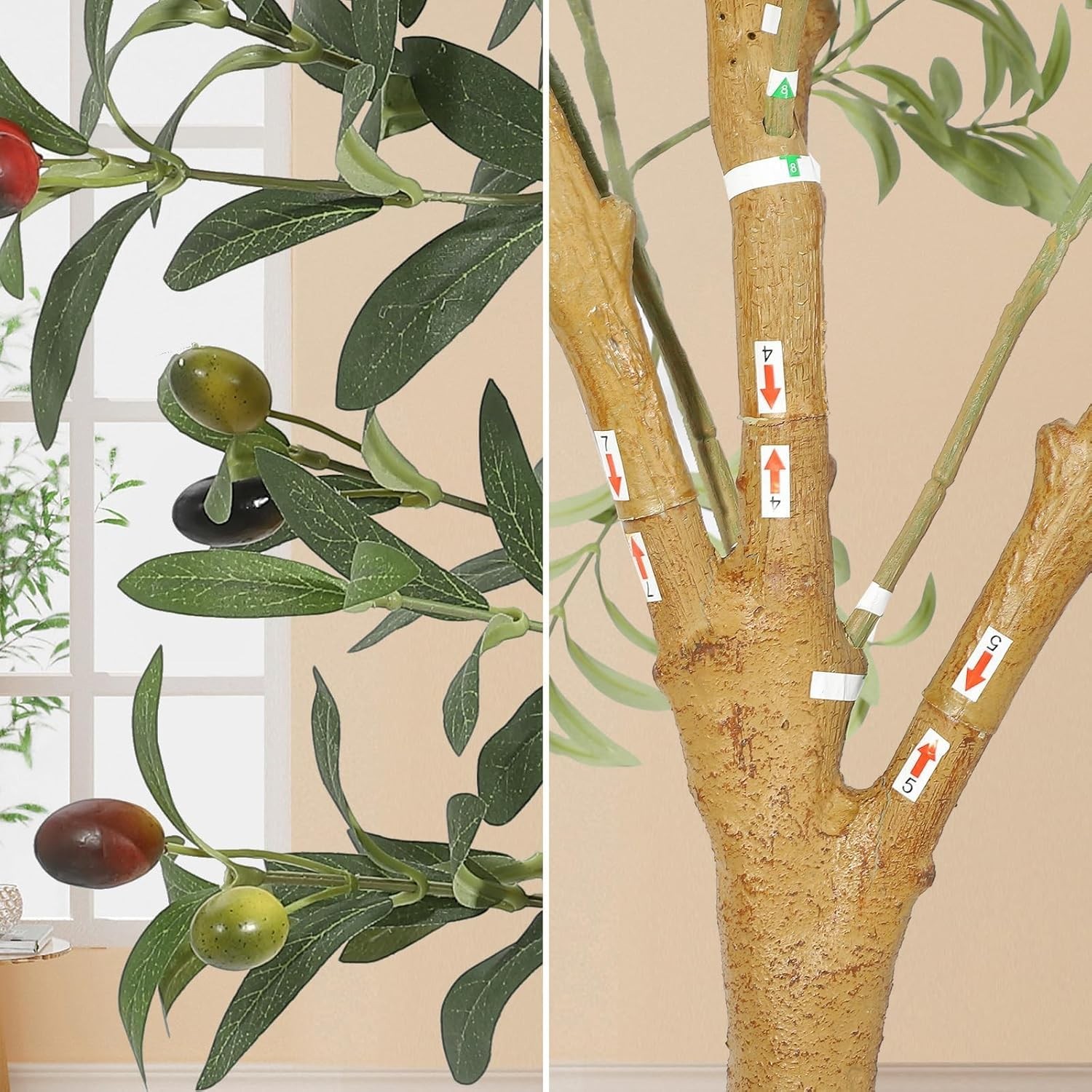 GARVEE Lifelike Artificial Olive Tree 9FT/10FT for Home Interior Decor, Offices