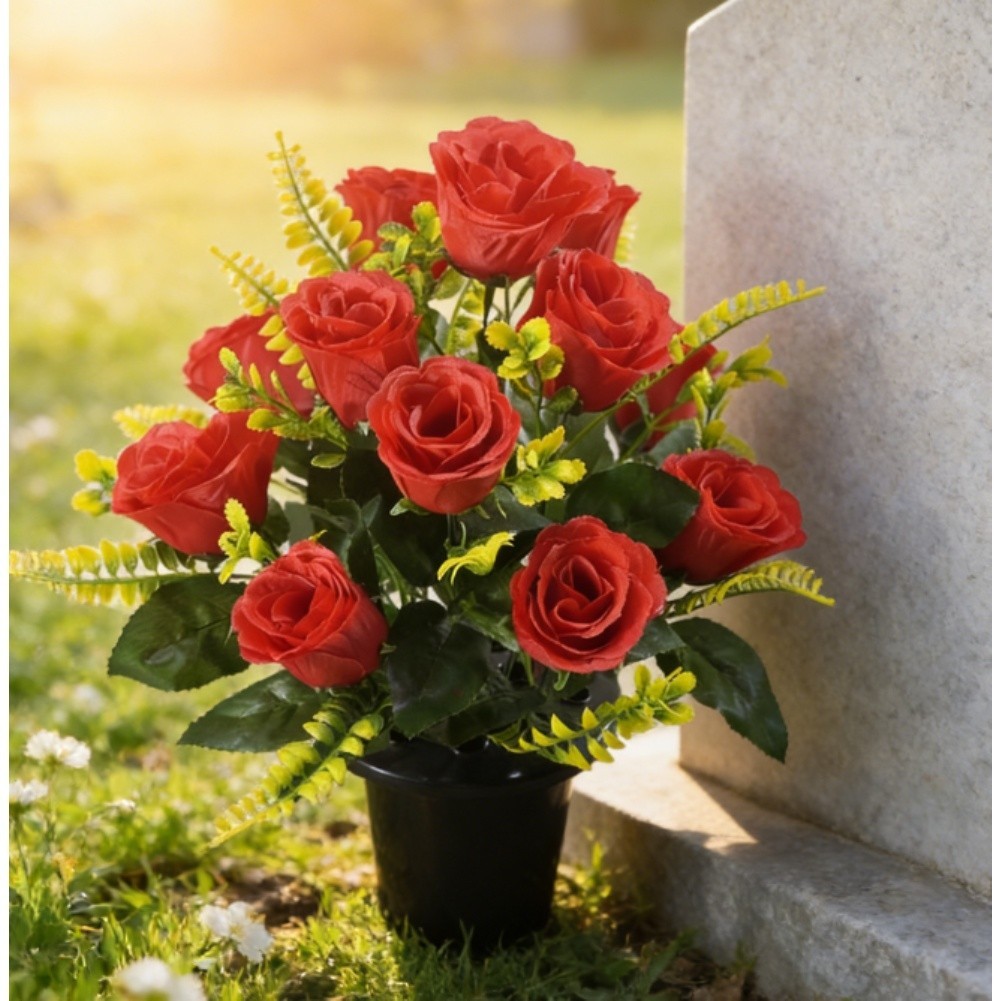 Indoor Use Only Artificial Roses with No Maintenance Required for Daily Display