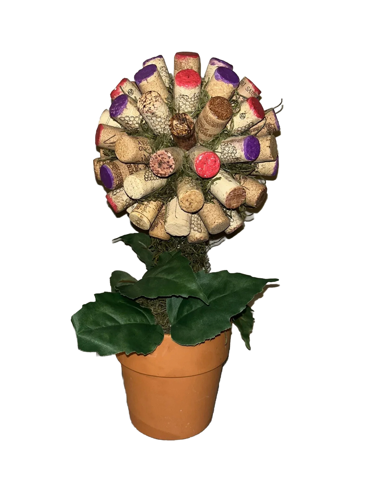 Wine Cork Art Flower Pot Home Decor