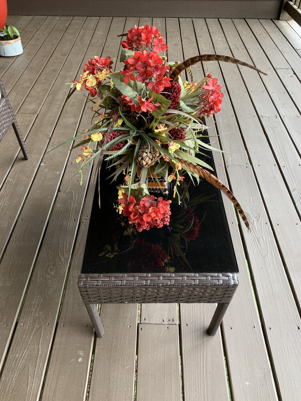 Artificial Fake Floral Plastic Variety Flower Twig Basket Plant Home Decoration