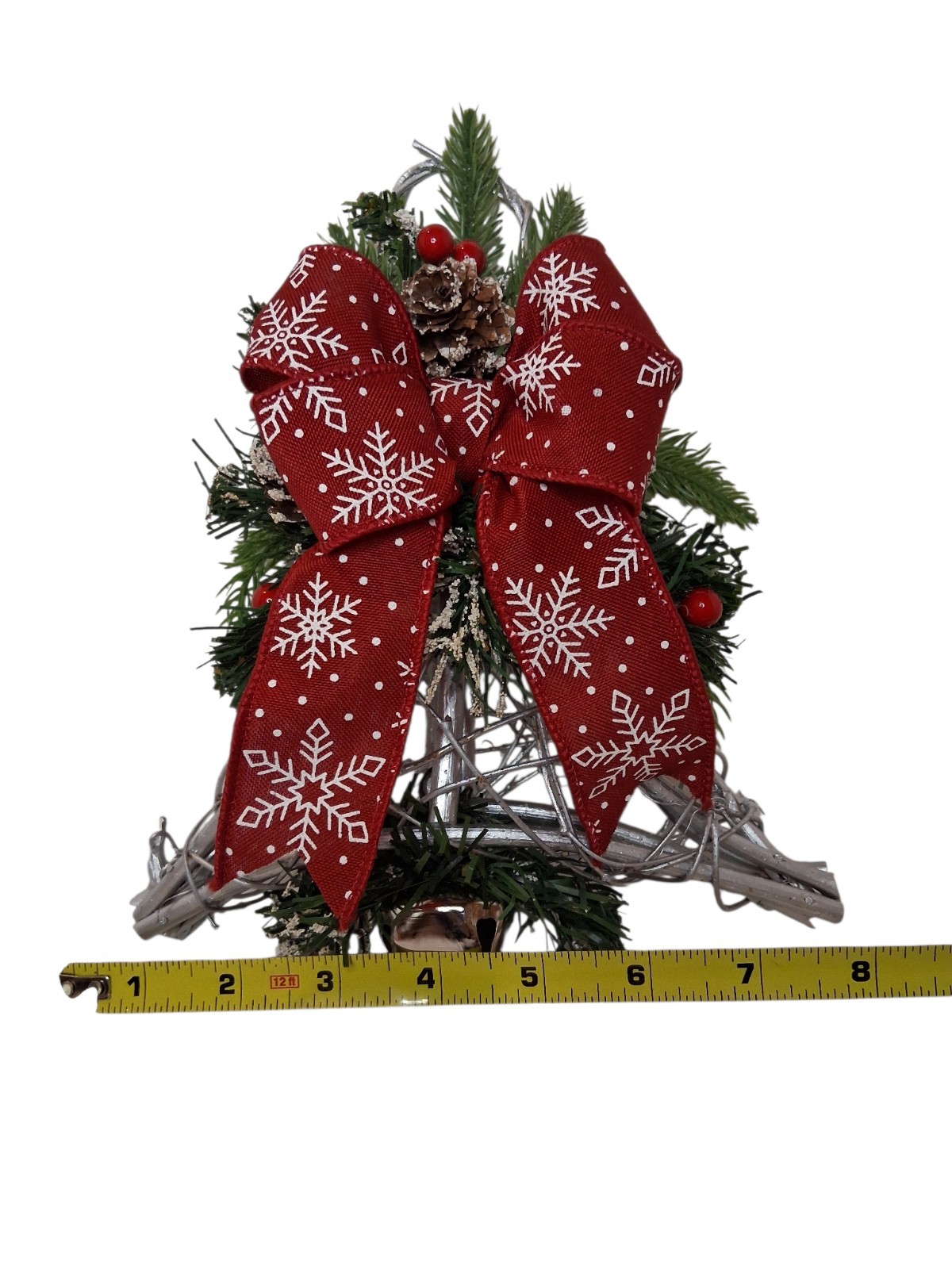 Christmas Floral Wall Decor Bell Star Poinsettia Flower Decorations Holiday