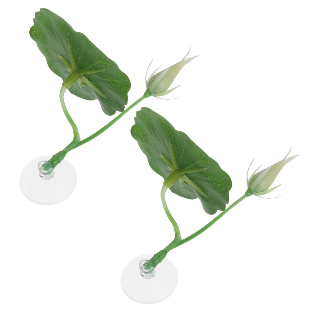 2Pcs Betta Fish Leaf Bed Durable ABS Green Aquarium Hideout and Spawning Leaf