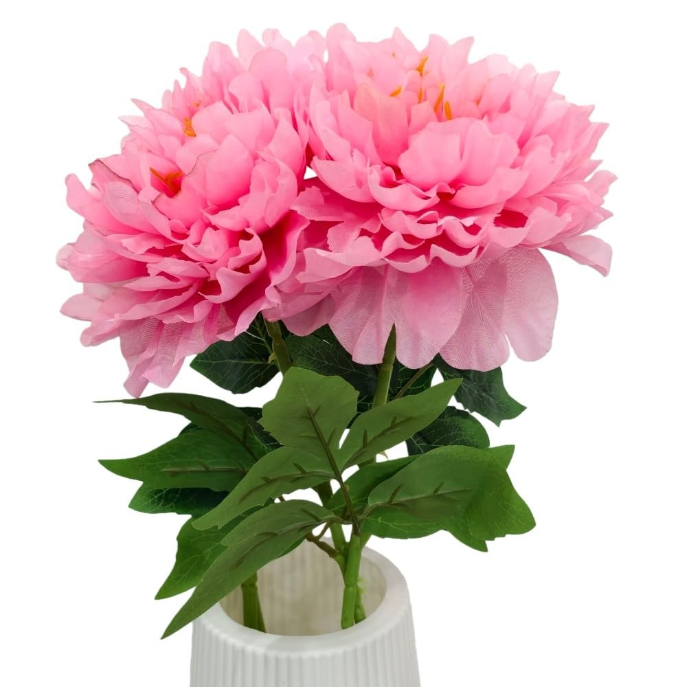 Premium White Peonies Artificial Flowers,2Pcs29.5 Bulk Fake Silk Peony Flower…