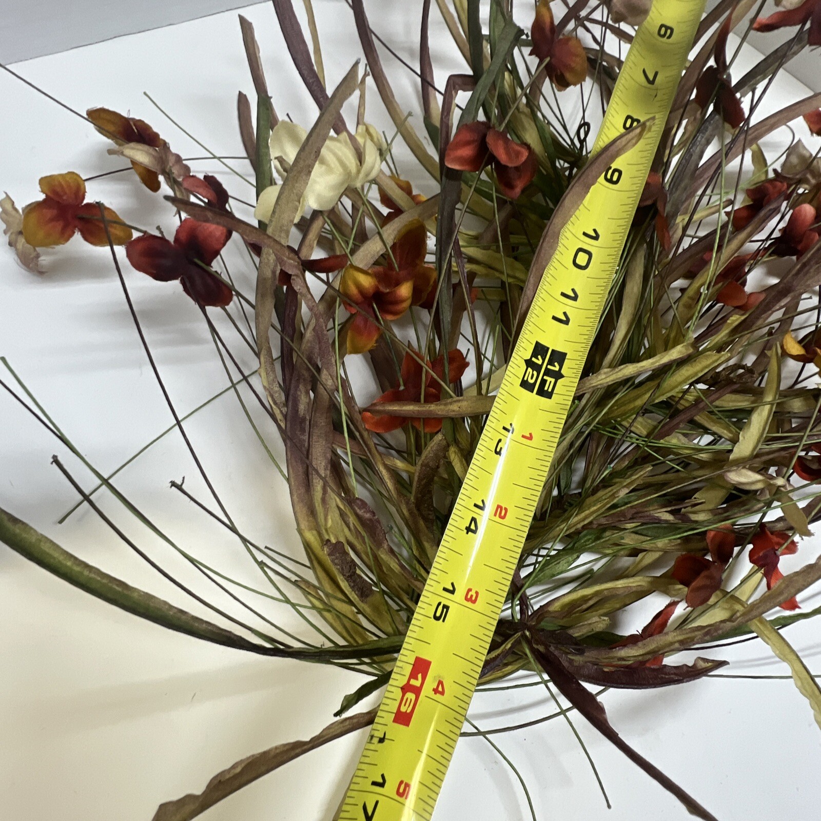Fall Flower Bouquet Bundle Pic Silk Flowers Pine Leaves Natural Look Large NOS