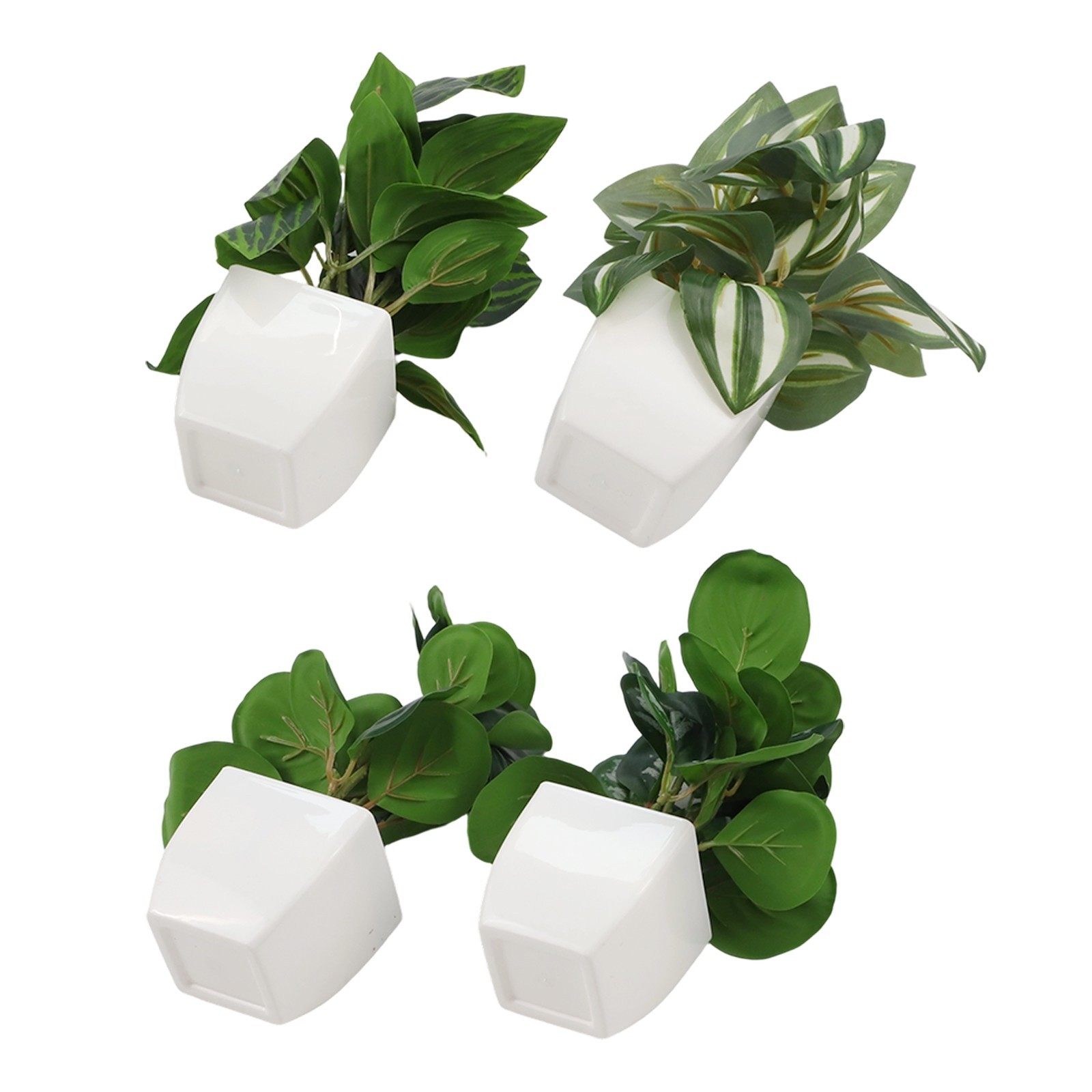 Artificial Potted Plants for Indoor Use Set of 4 for Living Room and Bedroom