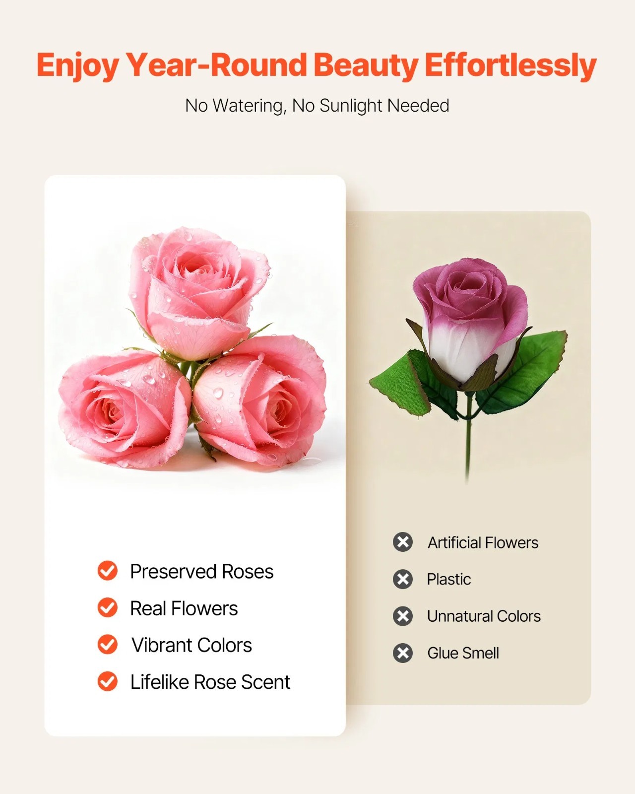 Forever Flowers, 27 Preserved Roses in a Heart Shape Box, Eternal Flowers
