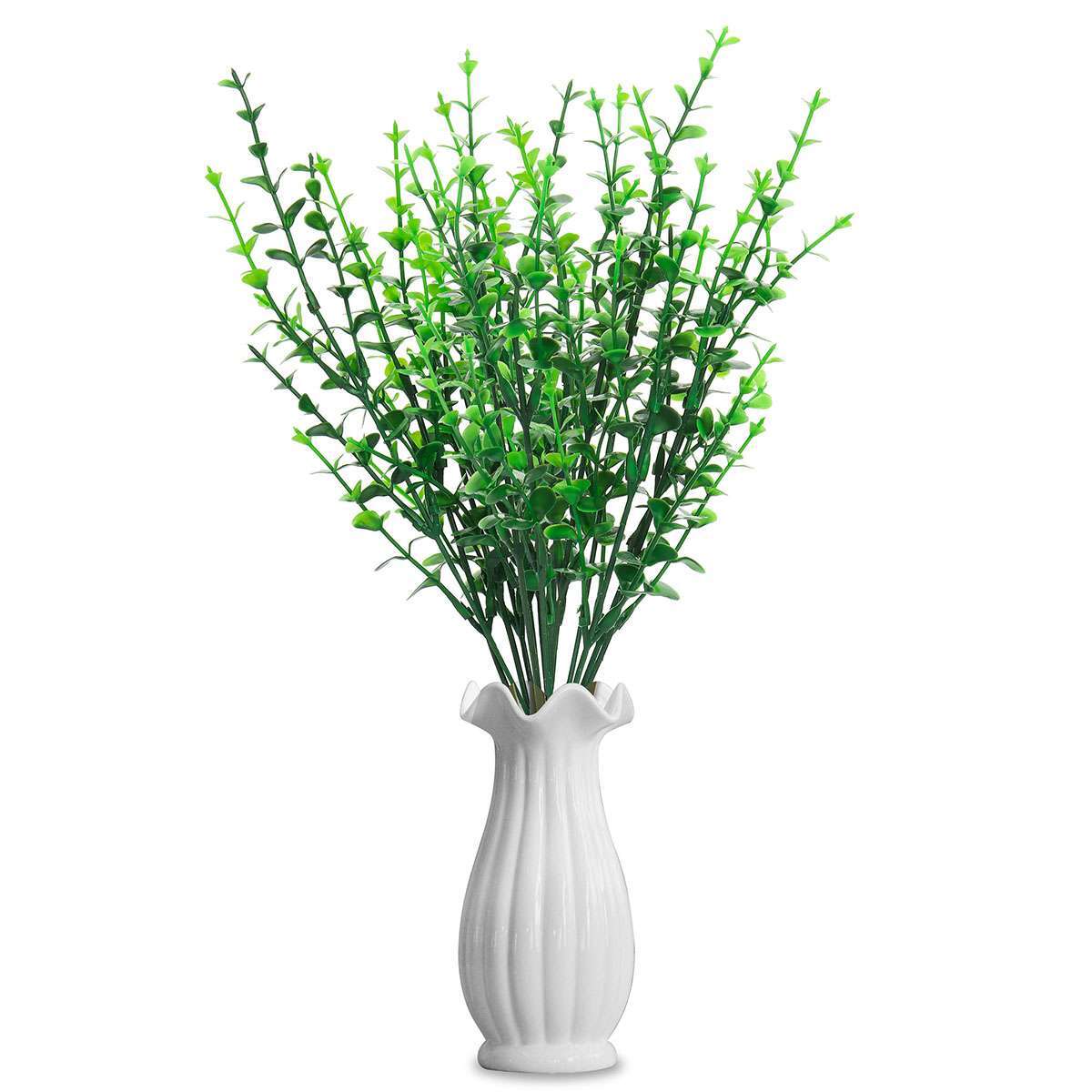 Green Leaves Bunch Branch Artificial Plants Faux Fake Flowers Decor Home Garden