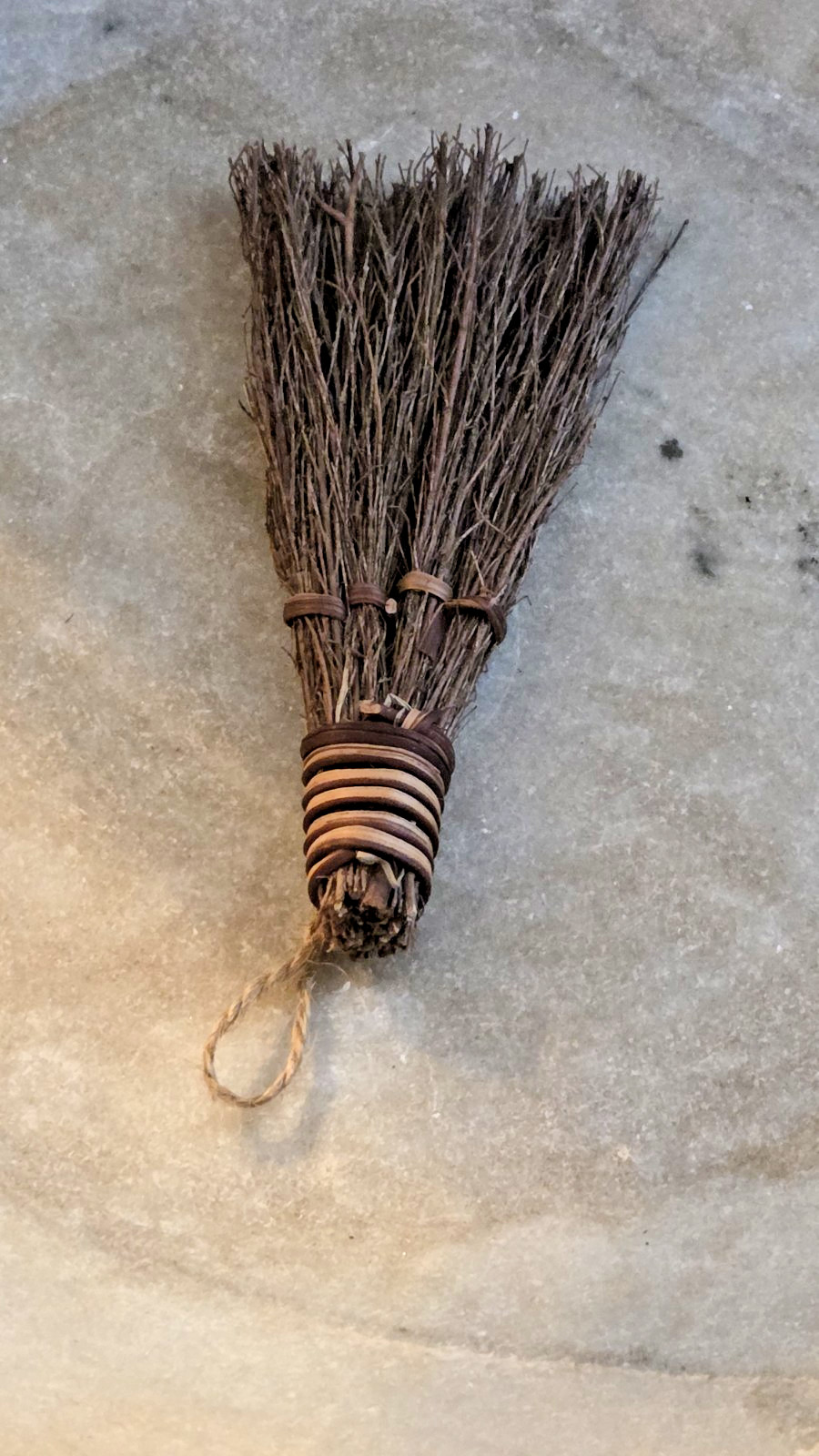 Whisk Mini Cinnamon Scented Broom 6 Inch Rustic Twig Mini Cleaning Decor