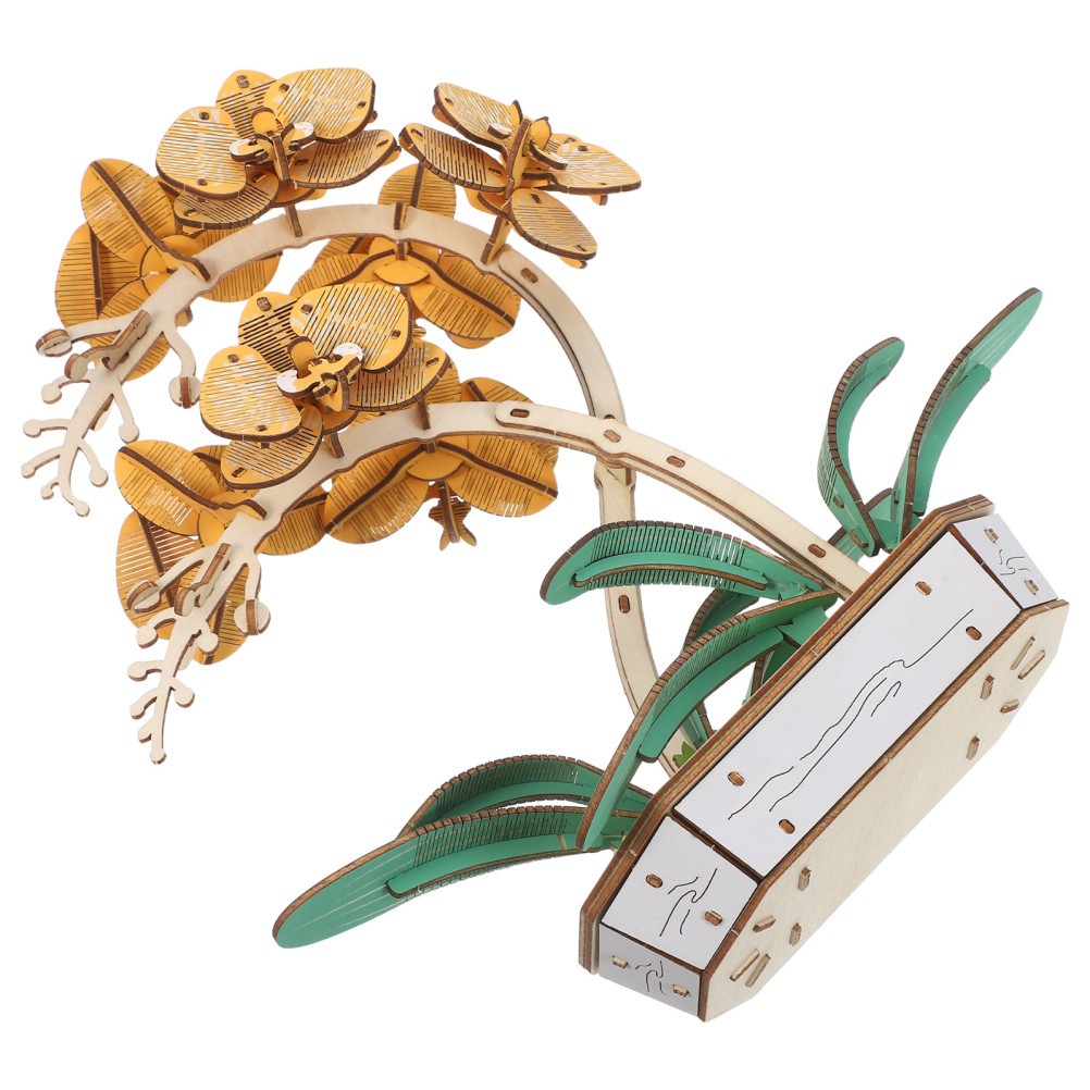 Wooden Floral Assembly Kit 3d Model Flower Artificial Phalaenopsis Bouquet