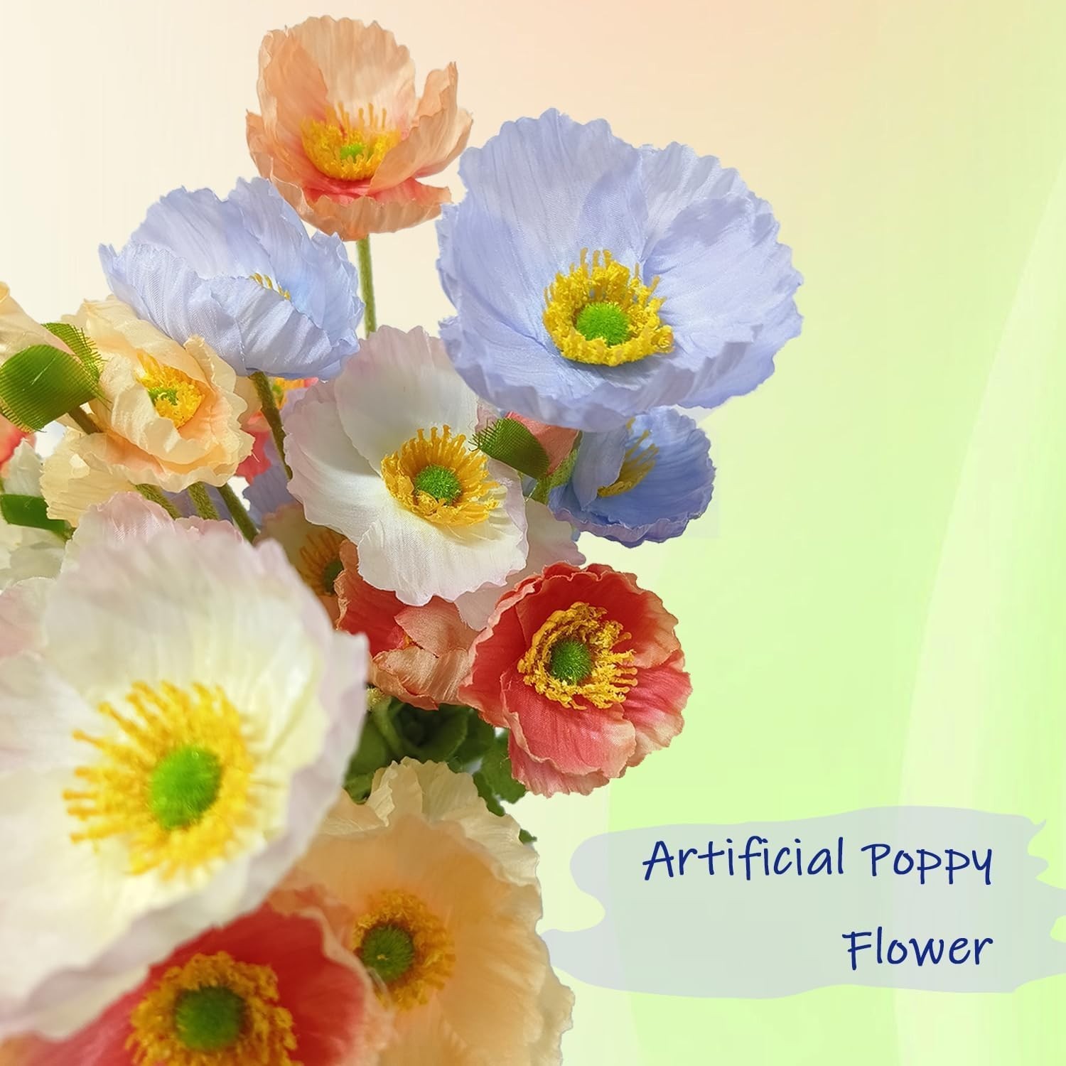 Breathtaking 8-Piece Artificial Poppy Flowers – Perfect for Weddings & Events