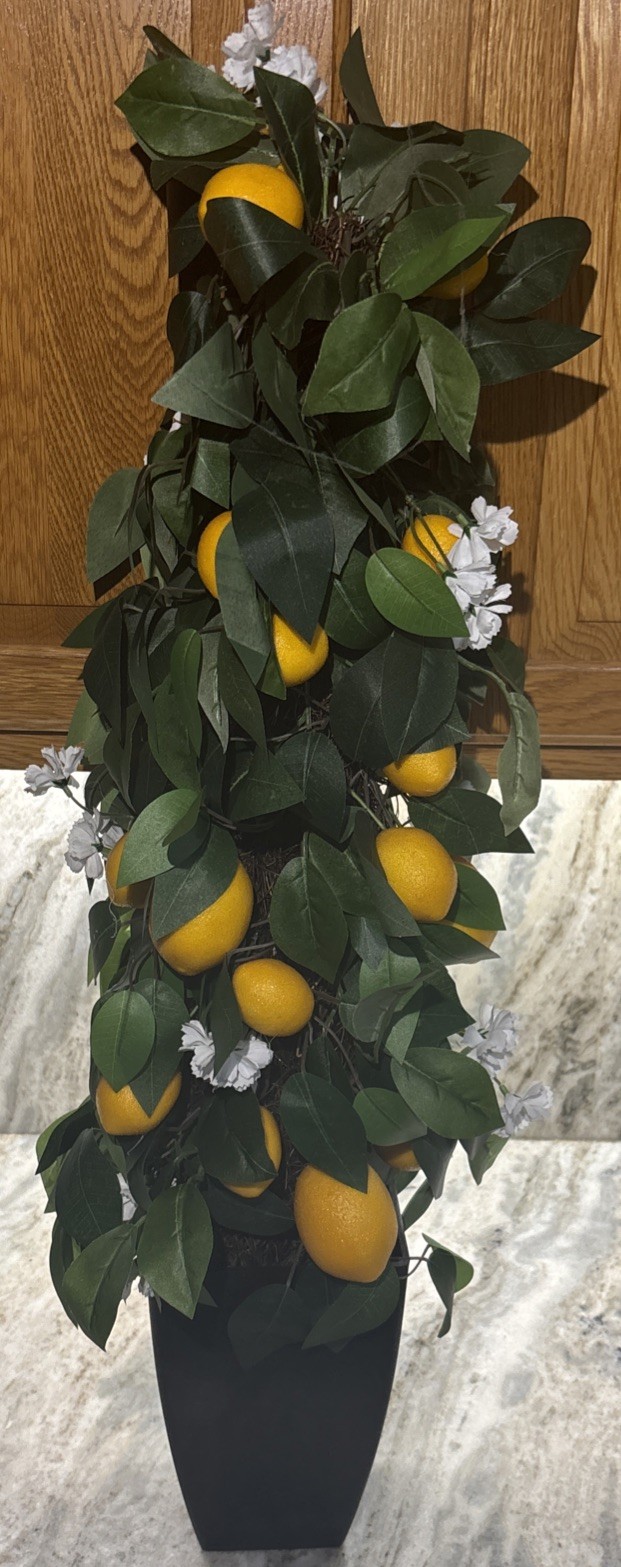 Artificial Lemon Tree Terra Pot Farmhouse Decor 36x12x12 inch—SHIPS IN 24 HOURS—