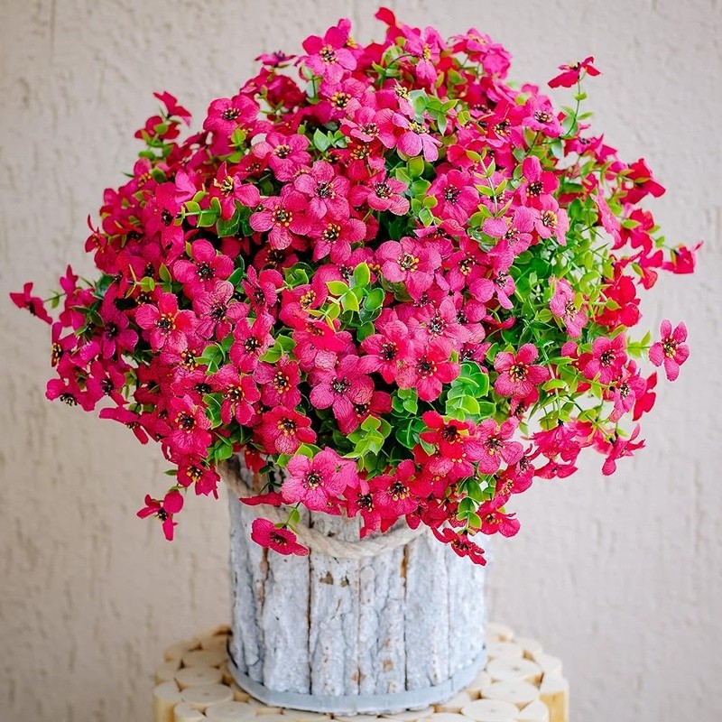 Outdoor Artificial Plants UV Resistant Faux Greenery Privacy Decor 16 Bundles US