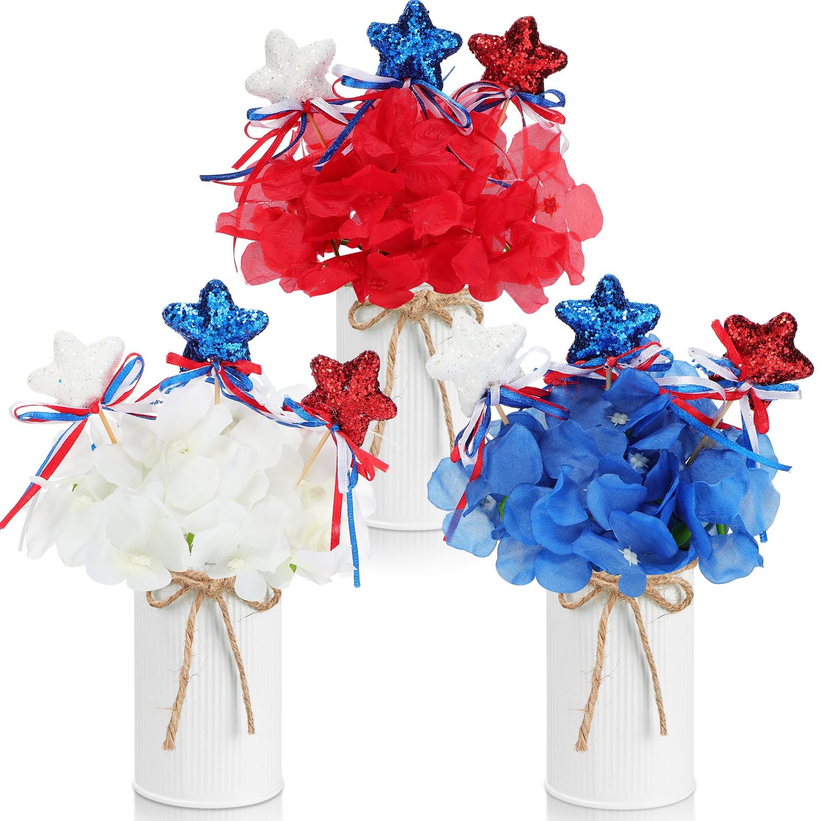 3 Sets Patriotic 4th of July Centerpieces for Tables 250th Anniversary Decor …