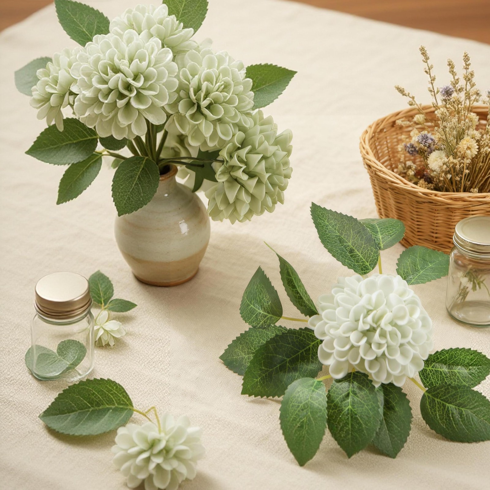 Artificial Flowers, 25pcs Realistic Artificial Rose for DIY Wedding Bouquets …