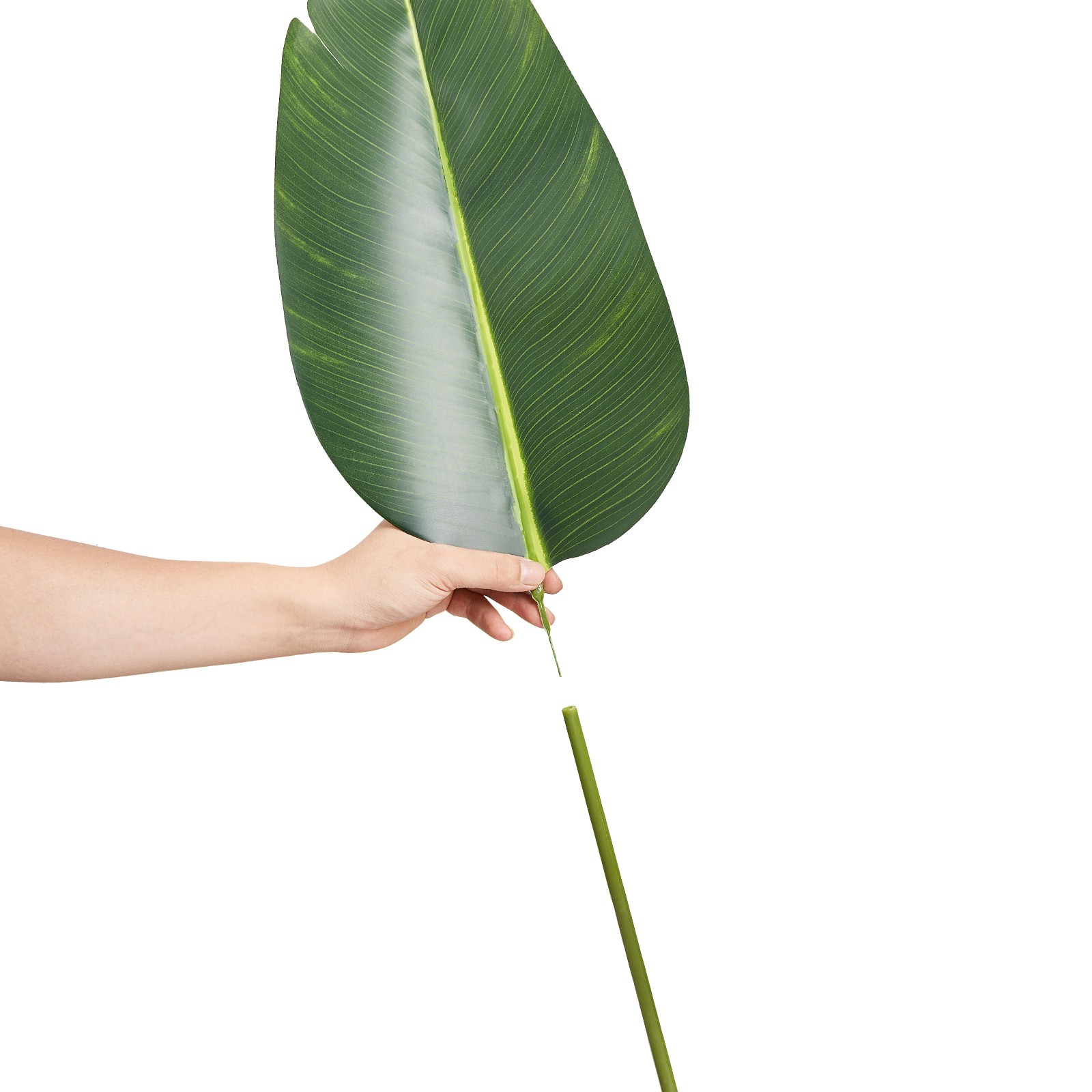 VEVOR Bird Of Paradise 5ft Tall Fake Palm Tree Faux Silk Plant in Pot Home Decor