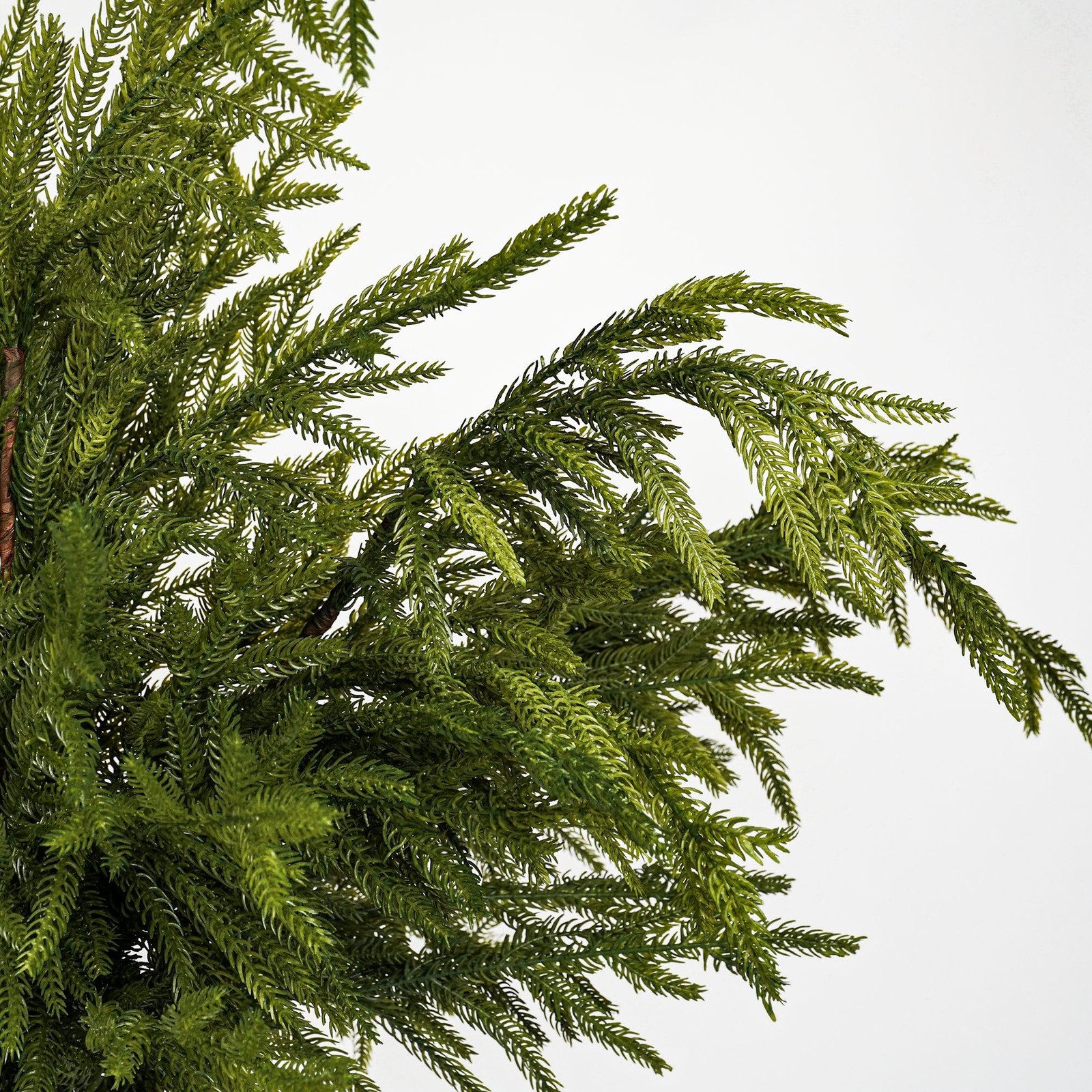 Norfolk Pine Stems 35.8″ / 91cm, 6 Pcs Christmas Pine Branches, Real Touch Gr…