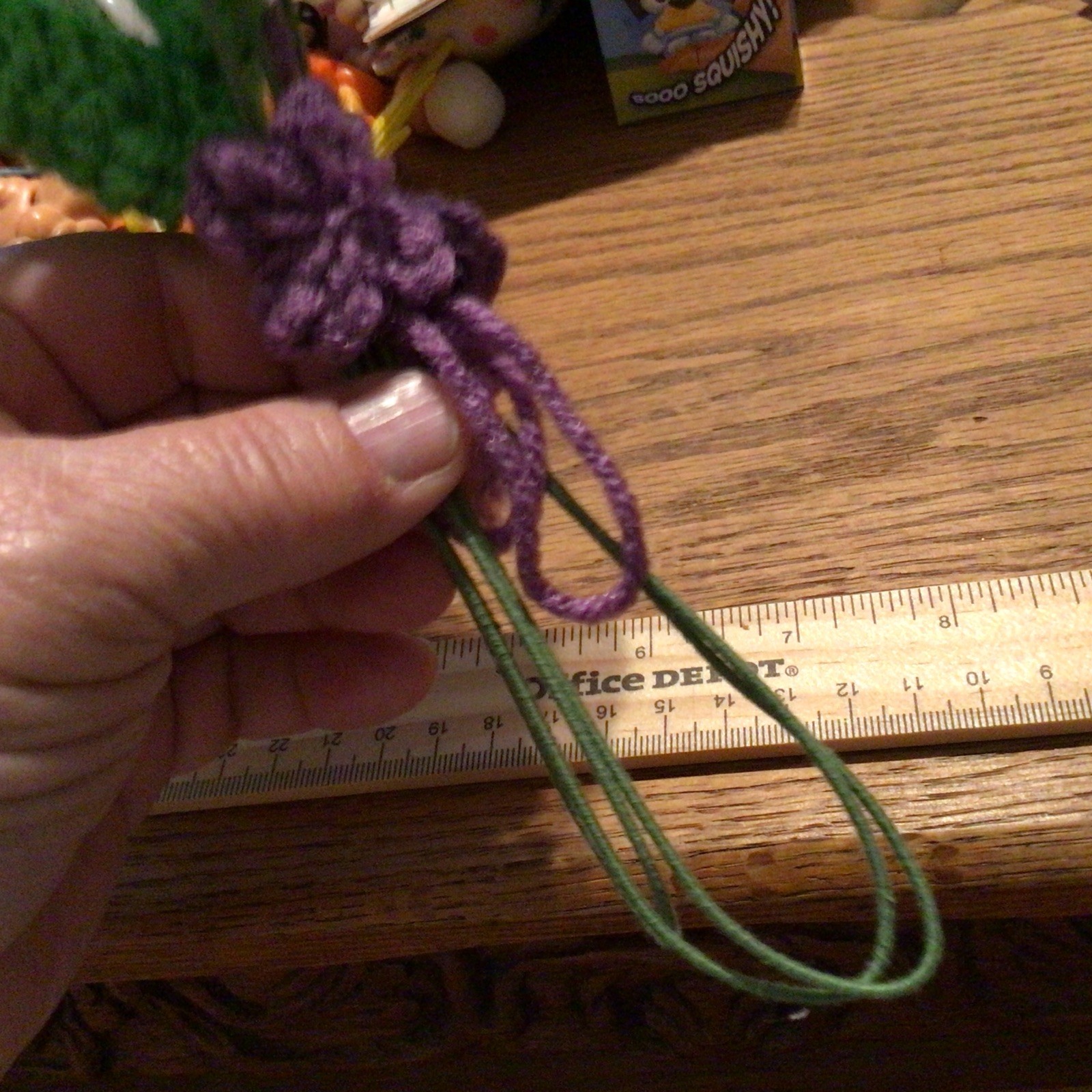 Crochet Flowers Bouquet, Pink, purple, blue, & green with wire stems
