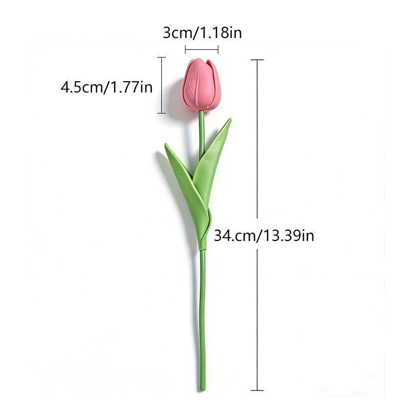 PU Real Touch Artificial Tulip Bouquet 10 Heads Floral Decor for Home Wedding