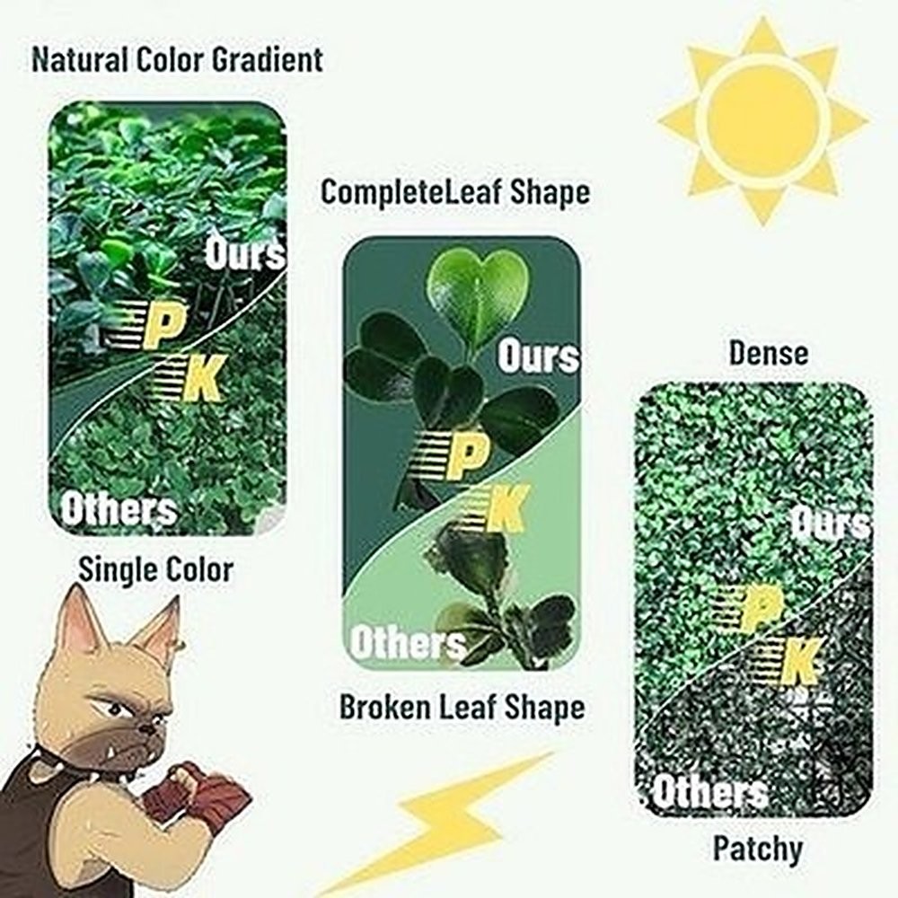 Heavy Duty Boxwood Panel 12 Pack 20″x20″ Artificial Grass Wall #R04