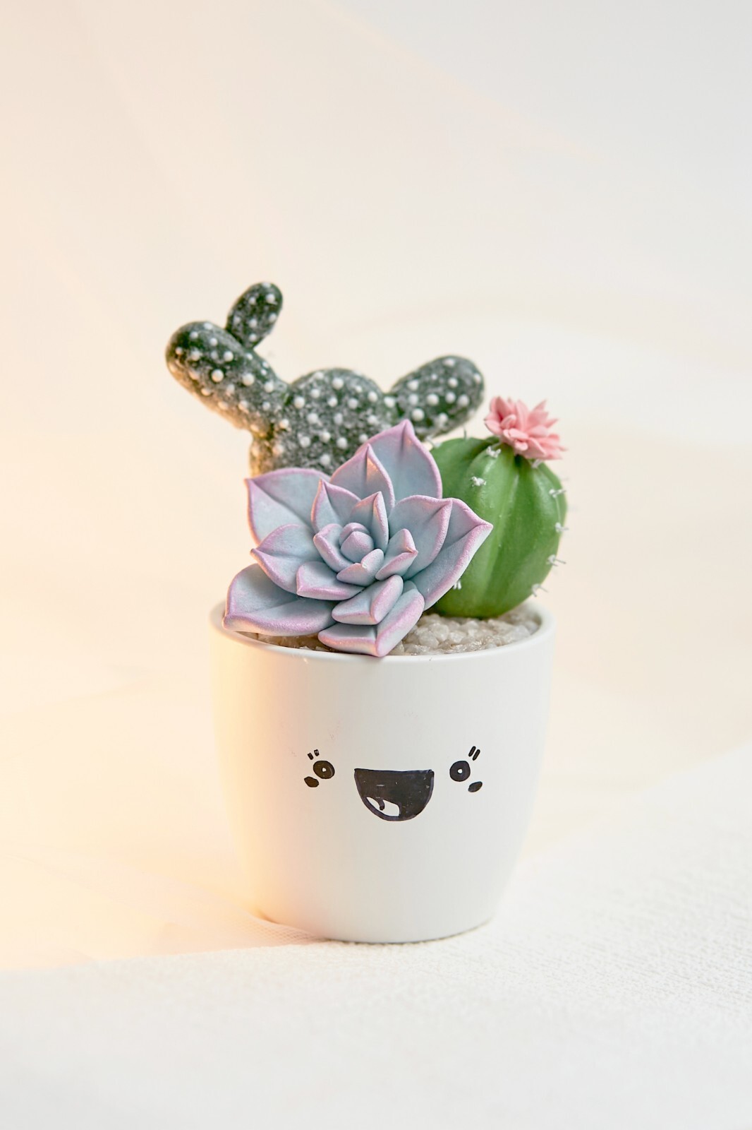 Artificial succulent garden decor – Realistic plants arrangement – Polymer clay