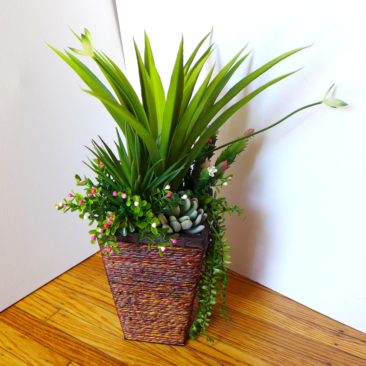 Artificial Succulent Plant Assorted Mini Flower Set of 9 Home Table Decora(#17)