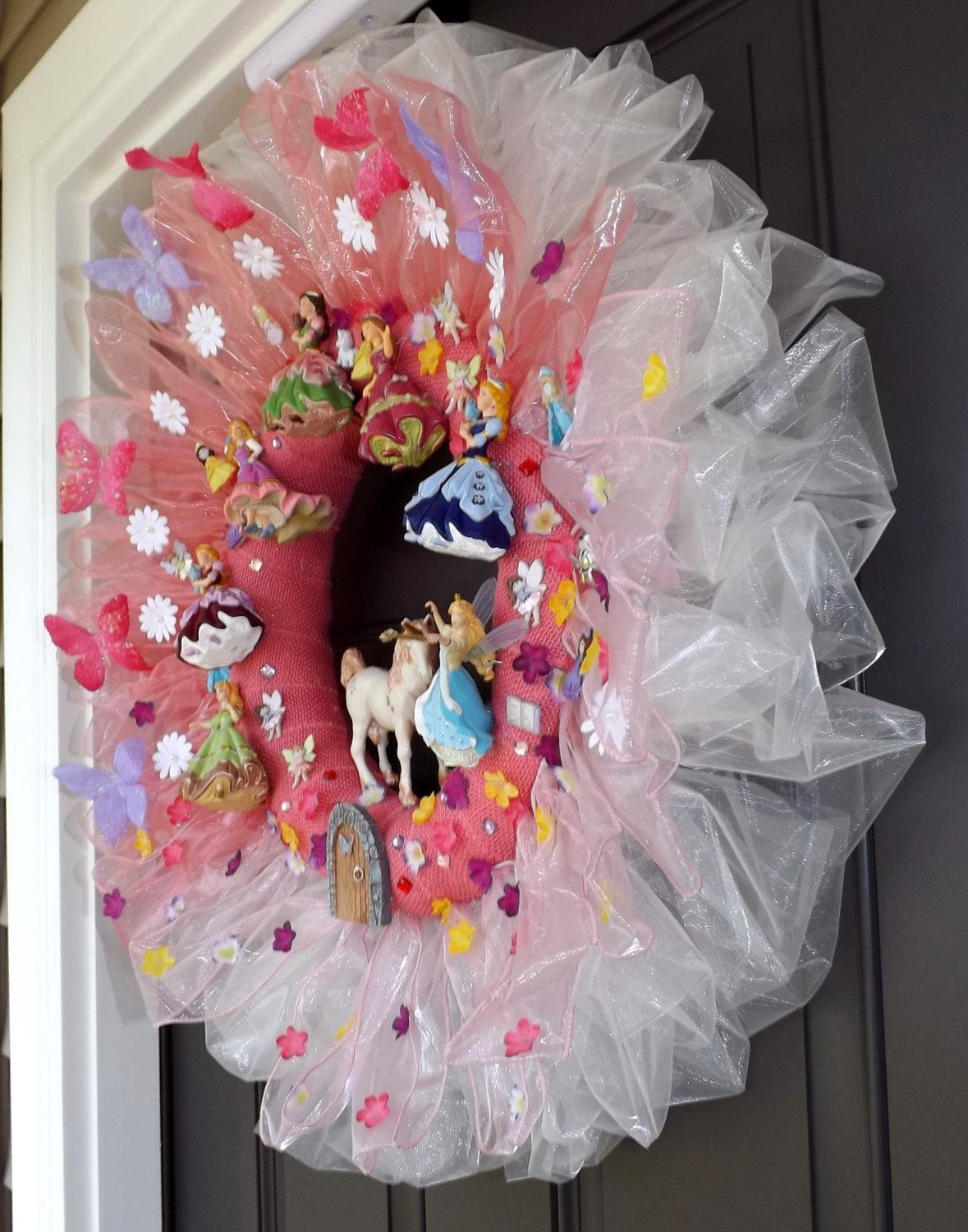 26″ Wonderful Handmade Wreath baby shower girl gift – Fairy tale