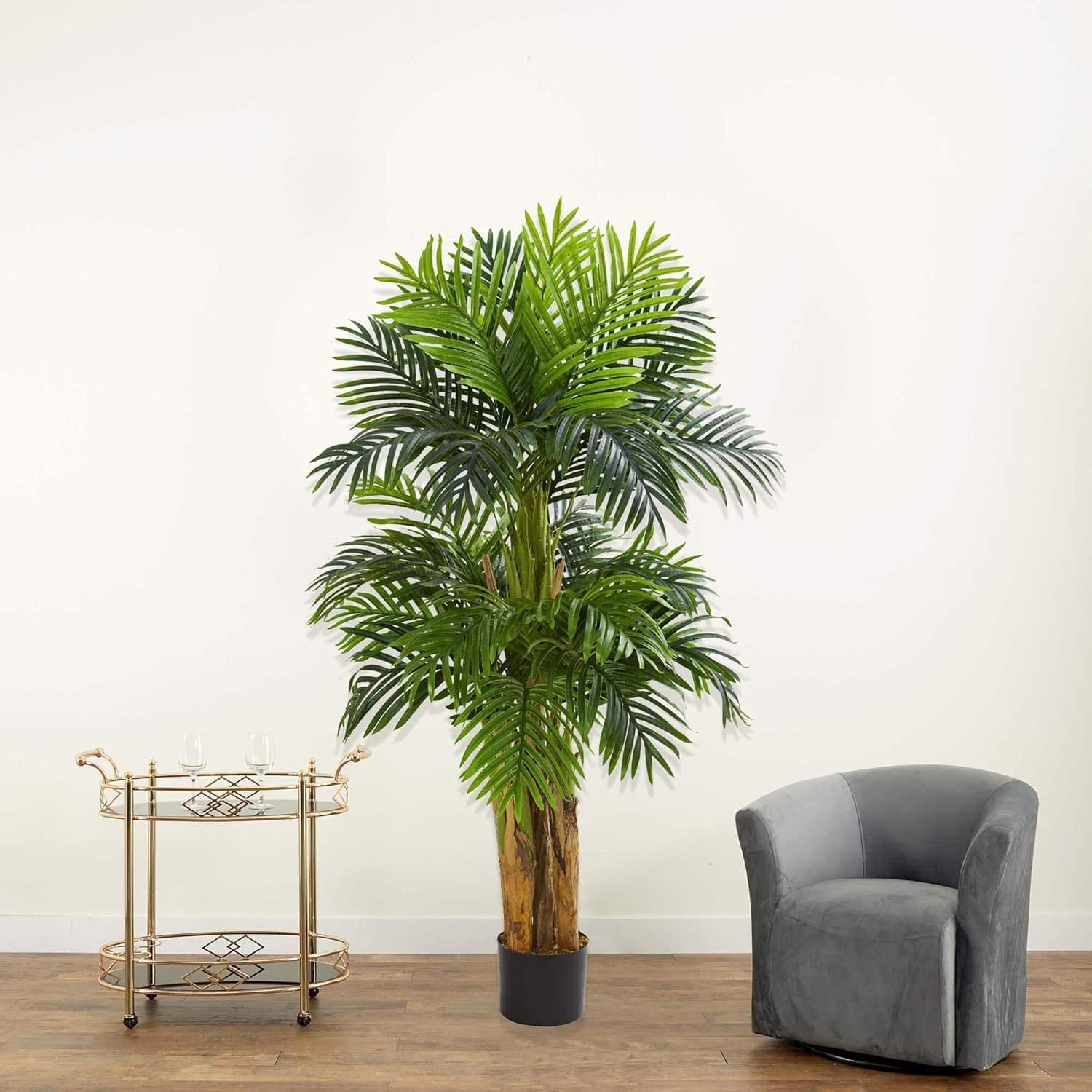 Realistic 5Ft Triple Areca Palm Artificial Tree for Home or Office Decor
