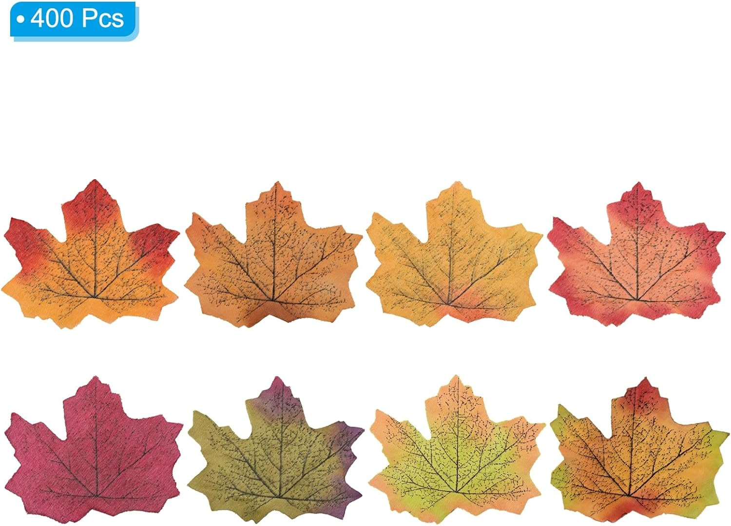 Artificial Leaves, 400Pcs Fall Maple Autumn Fake Leaf for Wedding Party Thanksgi