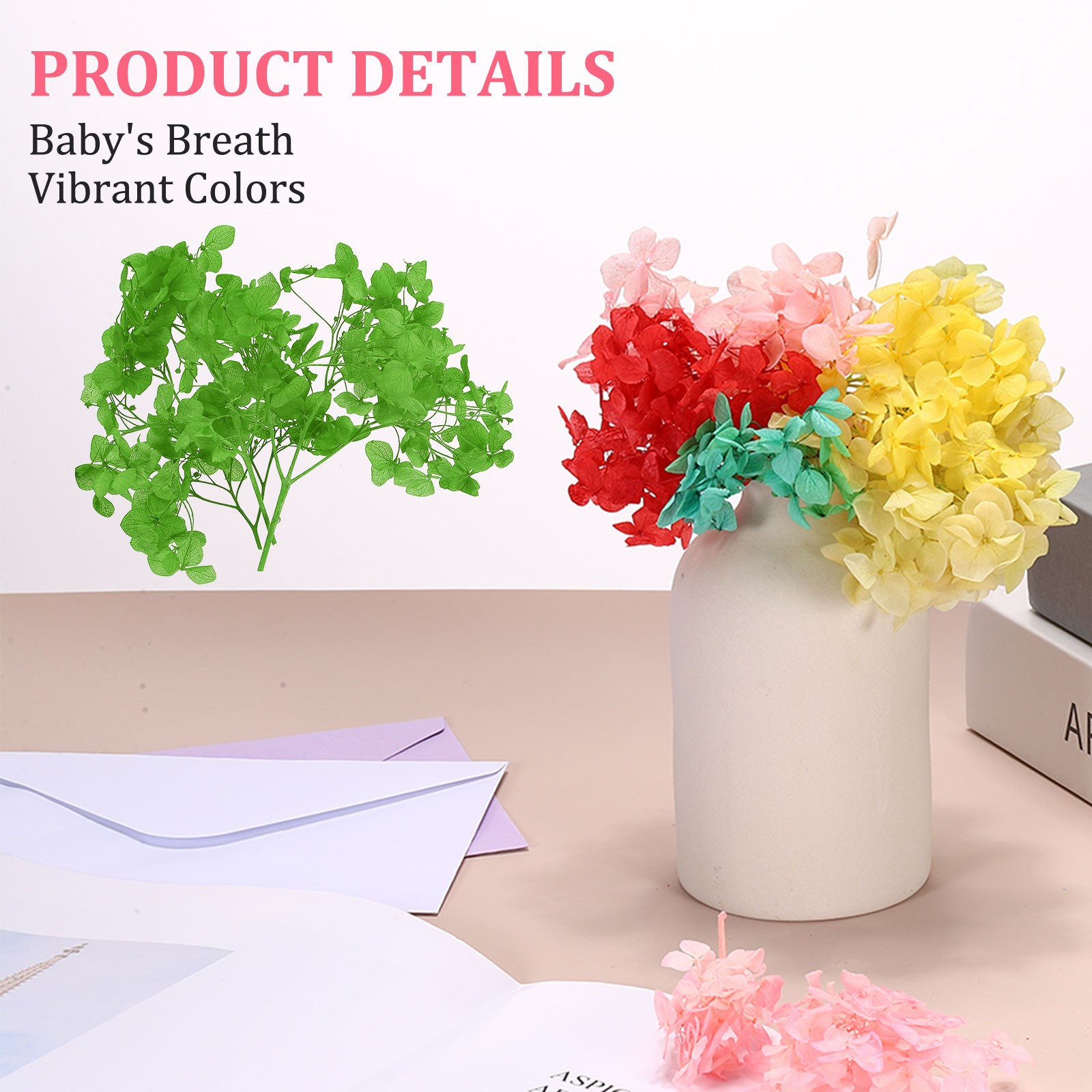 10g Mini Dried Hydrangea Flower Natural Pressed Flower Real Hydrangeas Green