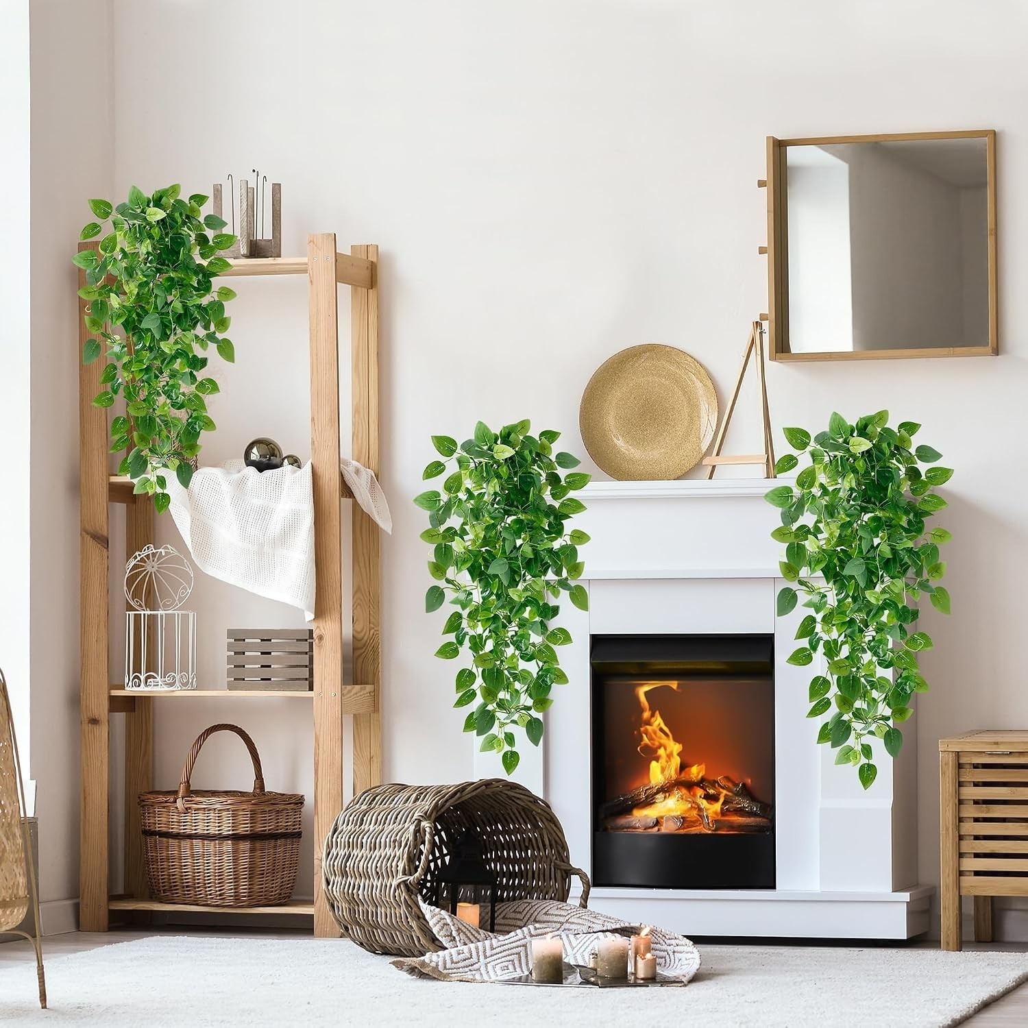 2 Pcs Lifelike Fake Ivy Vines – Effortless Greenery for Home & Garden Decor