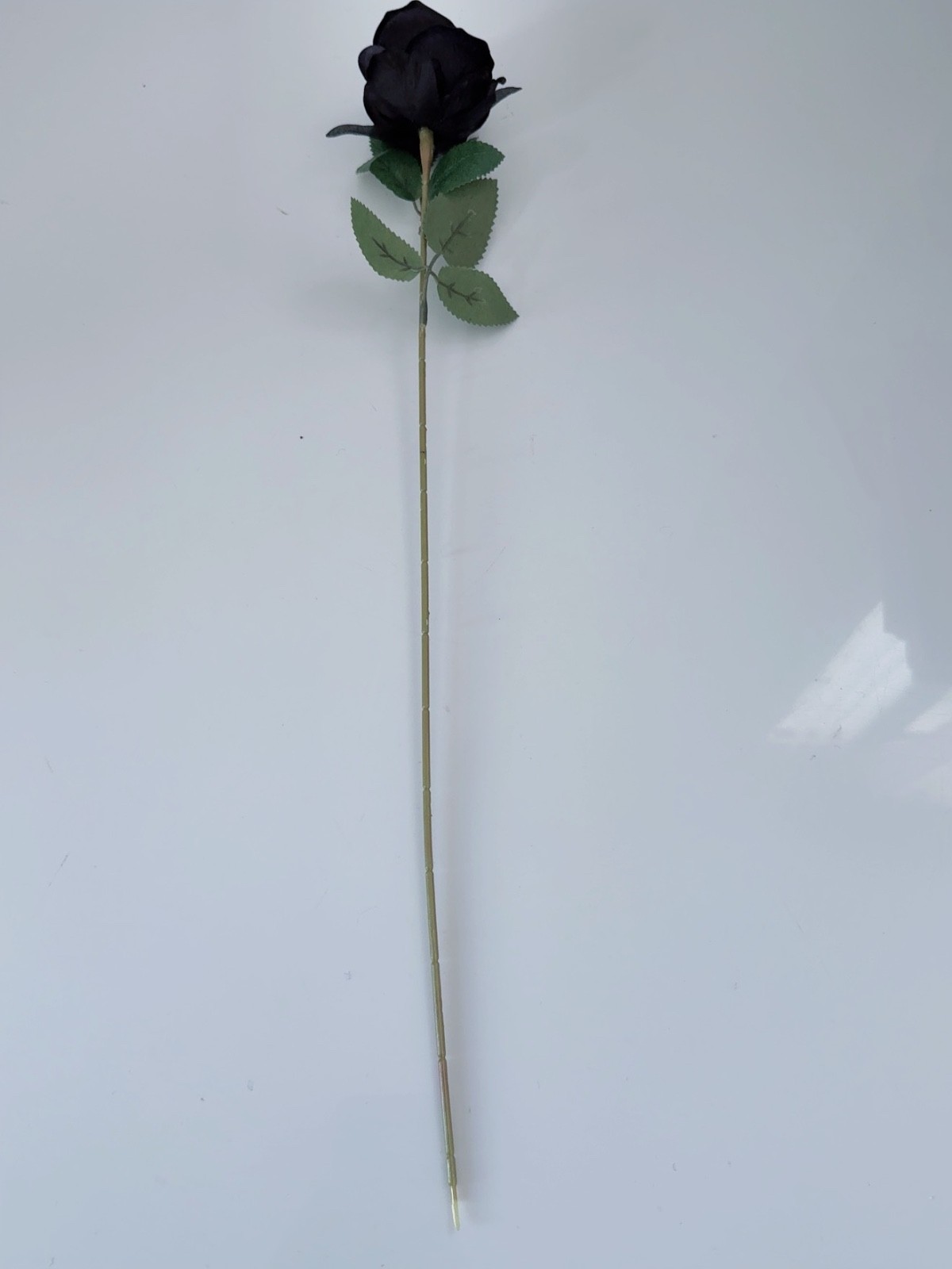 1x Artificial Black Rose Flower Halloween Gothic Accessory DIY Vase Decoration