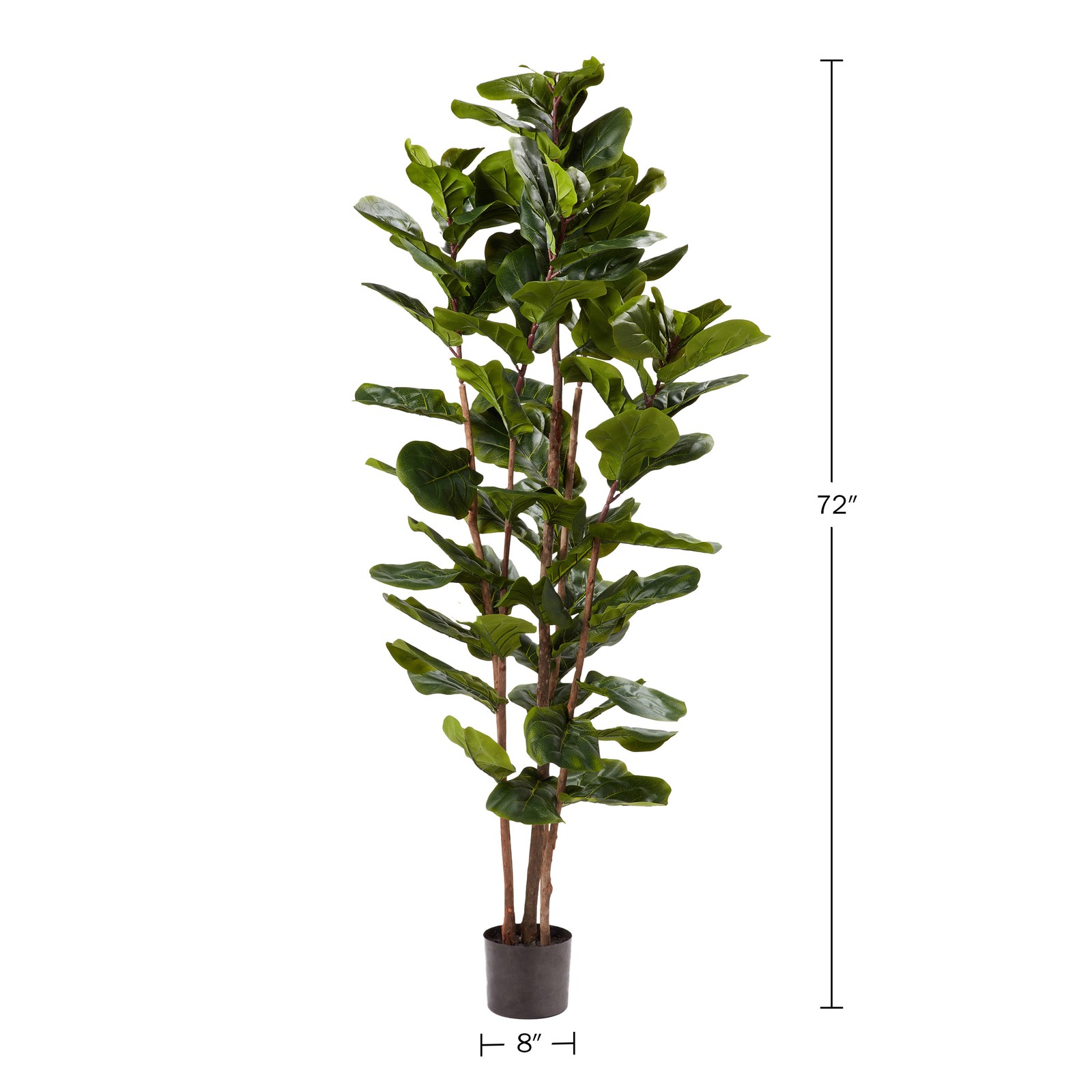 6ft Tall Artificial Fiddle Leaf Fig Tree Faux Plant Natural Feel Leaves Indoor