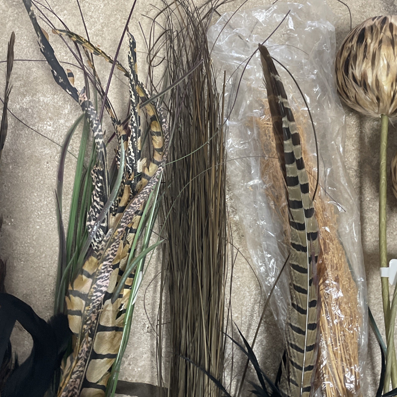 Artificial Silk Faux Flower Stems Bundle 8 Pieces Brown Animal Snake Skin Prints