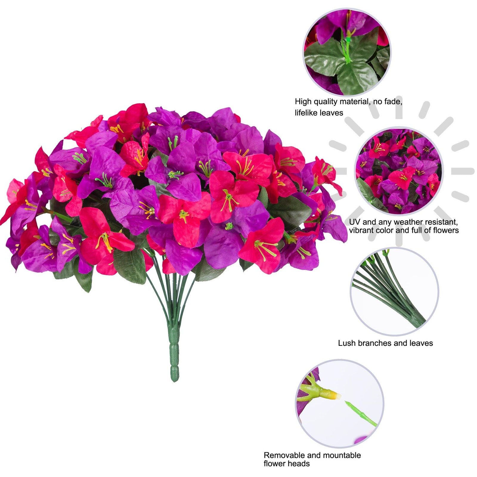 Ivydale Artificial Flowers for Outdoors Fake Bougainvillea Spring Summer Outs…