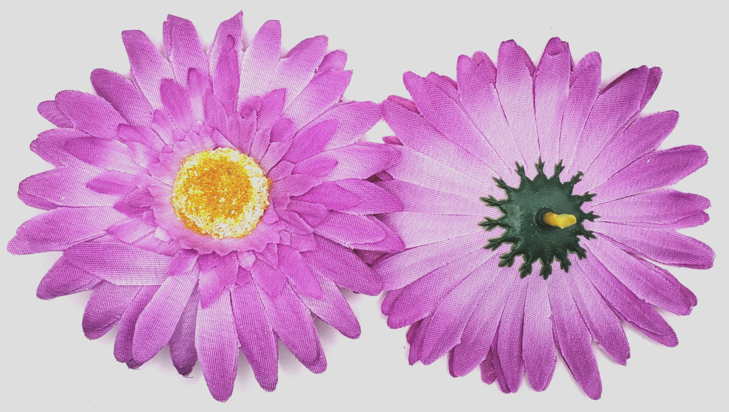 29 Lavender Artificial Flower Heads 4″ Gerbera Daisy Faux Flowers Craft Wreath
